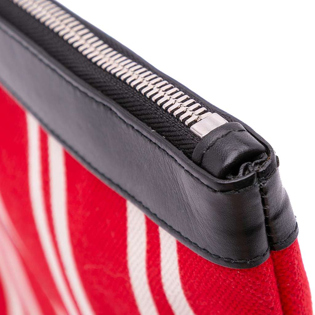 Balenciaga M Canvas Navy Clip Clutch - Image 10