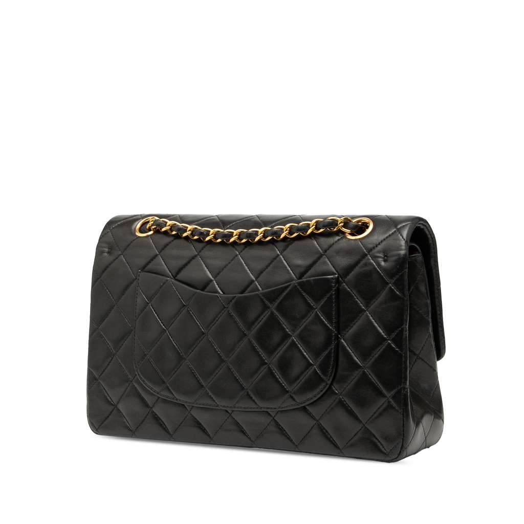 Chanel Medium Classic Lambskin Double Flap - Back view