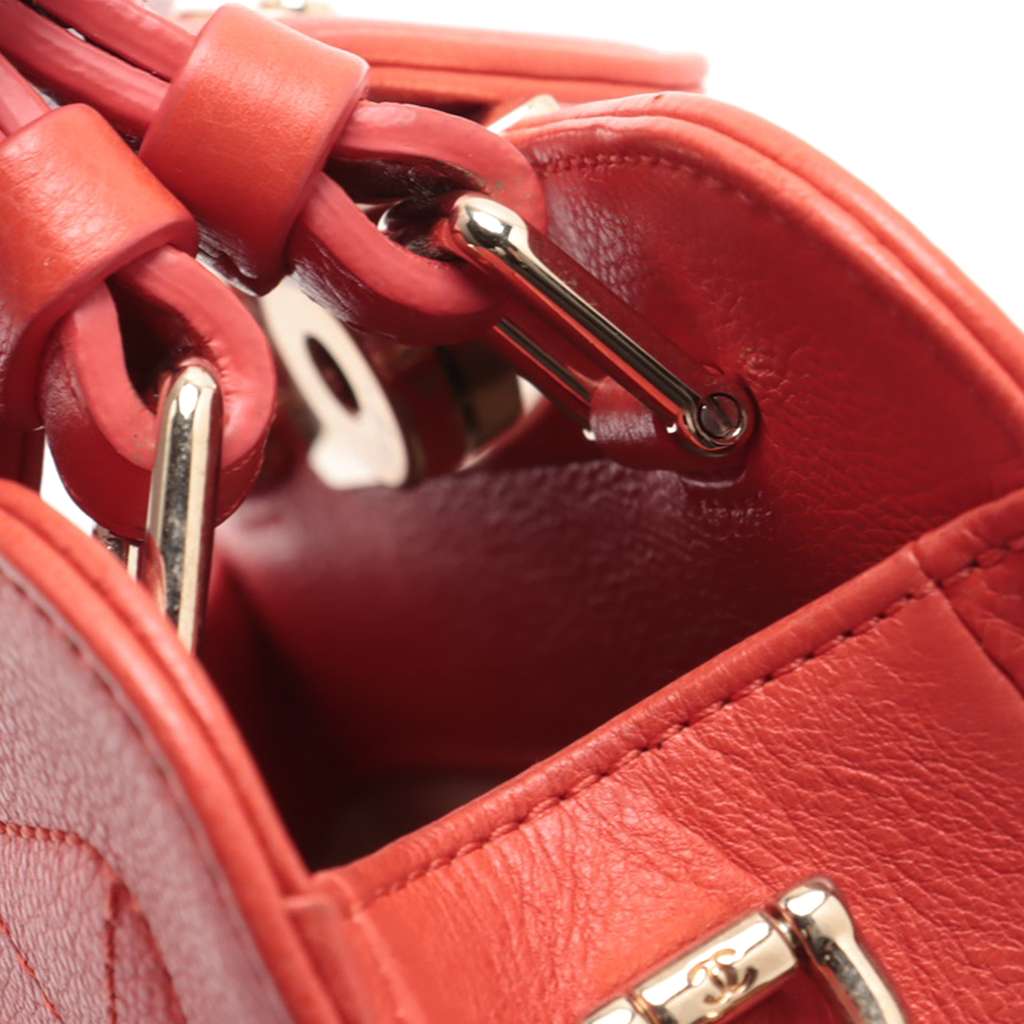 Chanel Mini Calfskin Label Click Shopping Tote - Side view