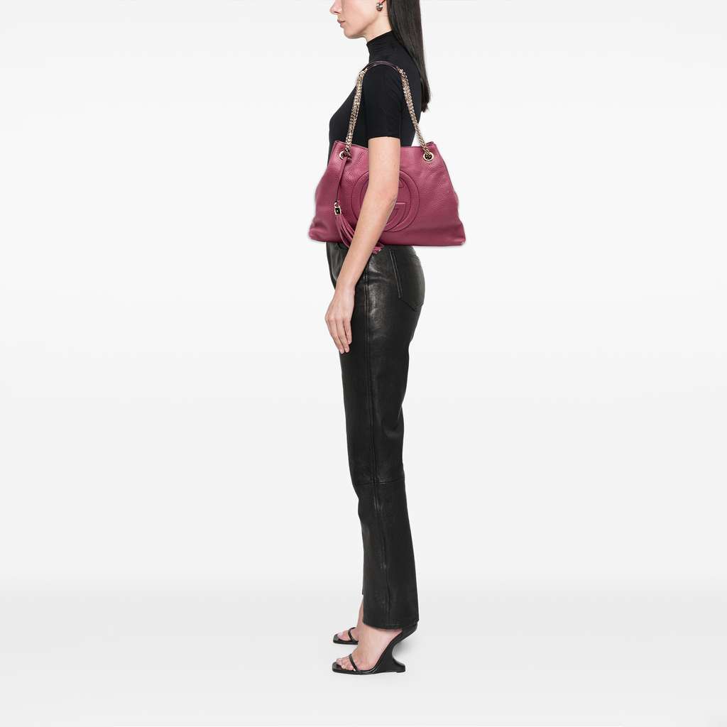 Gucci Medium Leather Soho Chain Tote - Detail 2