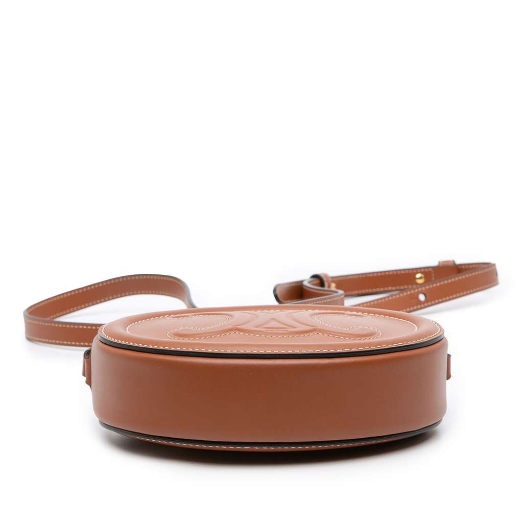Celine Small Calfskin Cuir Triomphe Oval Crossbody - Image 6