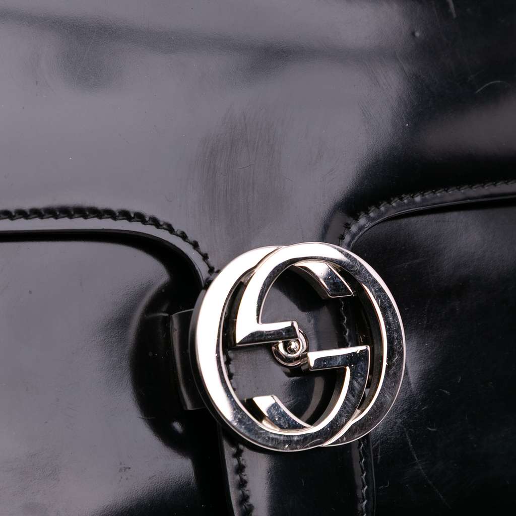 Gucci Medium Patent Dollar Interlocking G Crossbody - Image 11