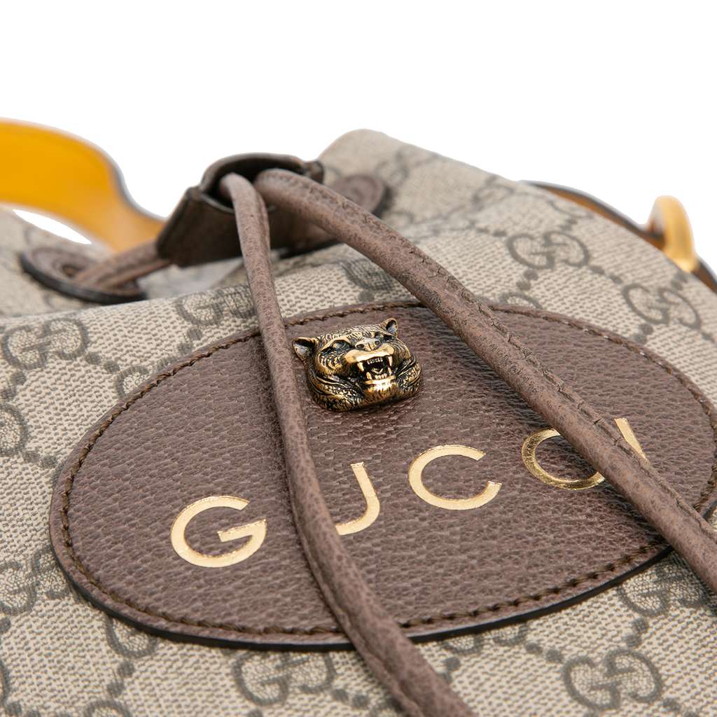Gucci GG Supreme Neo Vintage Drawstring Bucket Bag - Detail 2