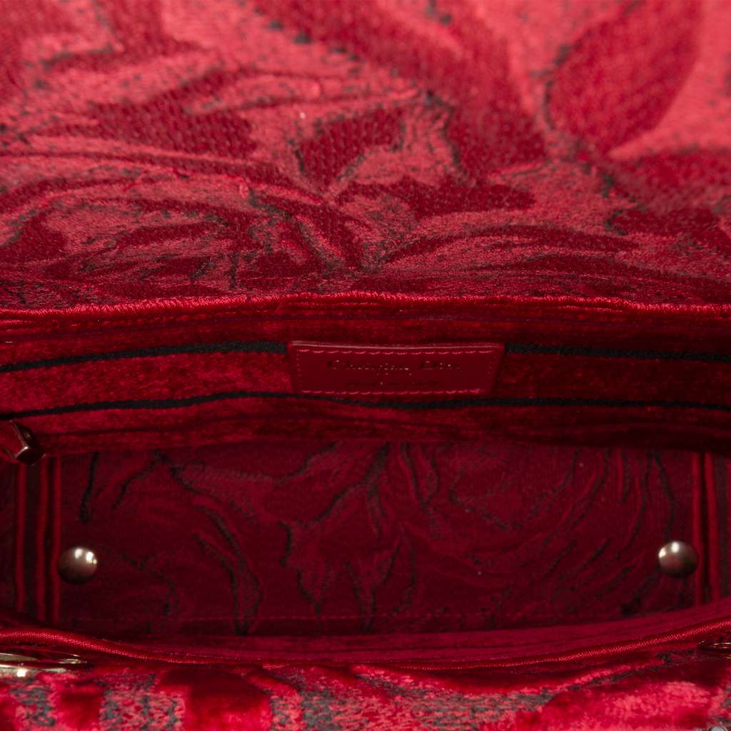 Dior Medium Embroidered Velvet Roses Lady D Lite - 4