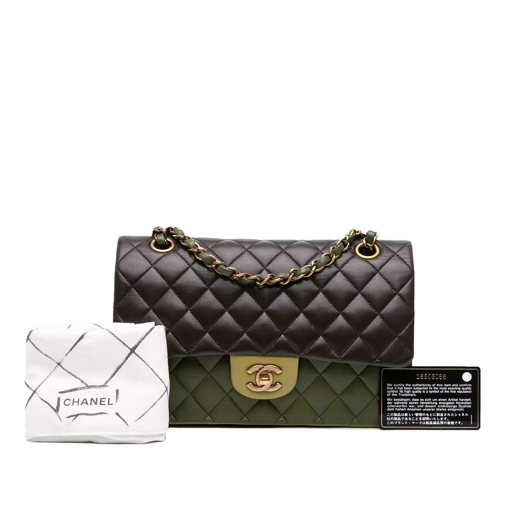 Chanel Medium Classic Tricolor Lambskin Double Flap - Image 13