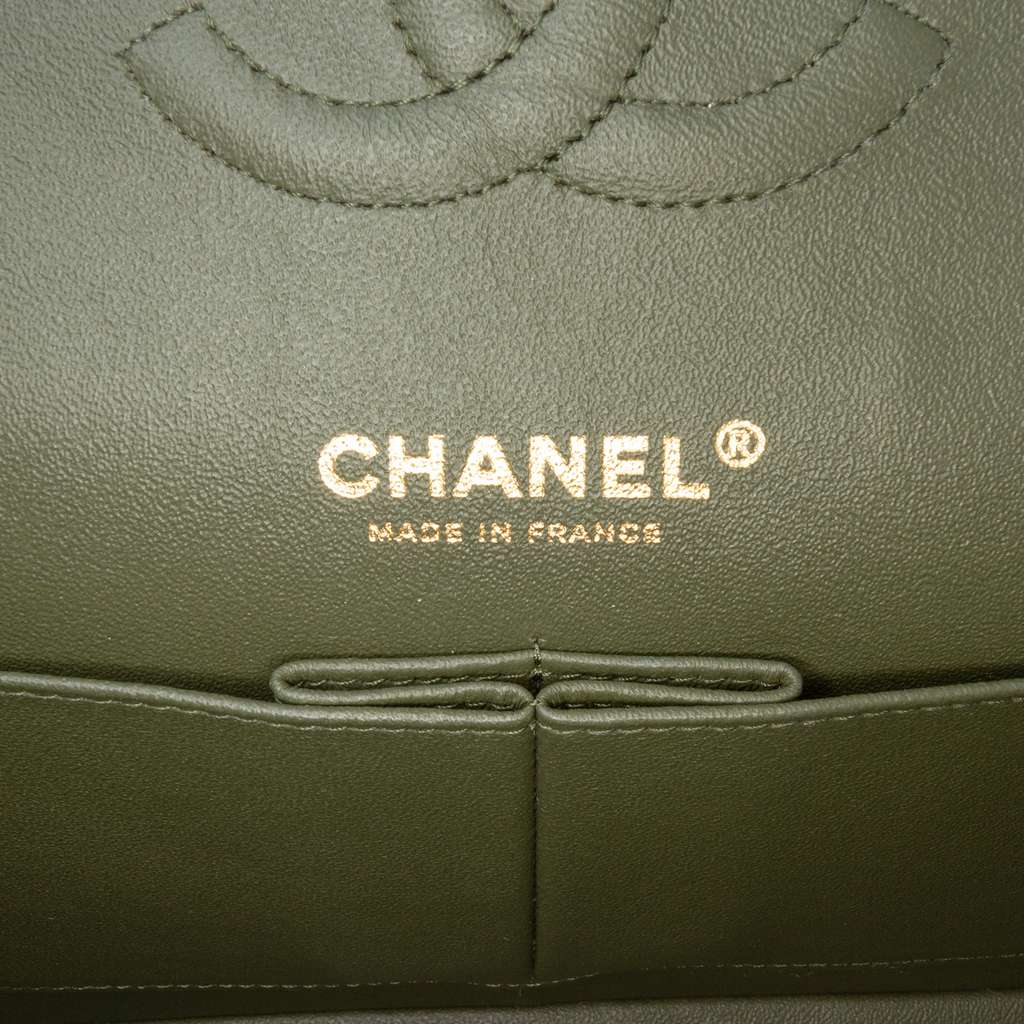 Chanel Medium Classic Tricolor Lambskin Double Flap - Side view