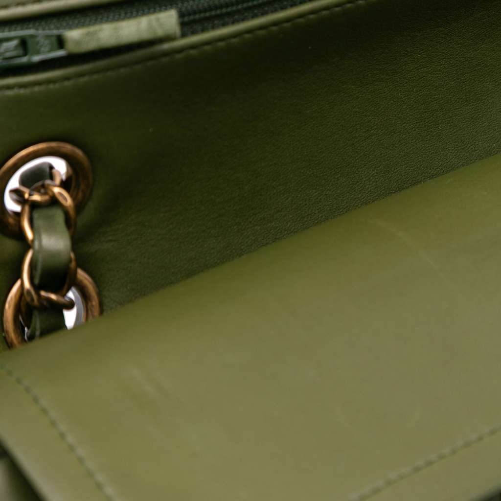 Chanel Medium Classic Tricolor Lambskin Double Flap - Image 10