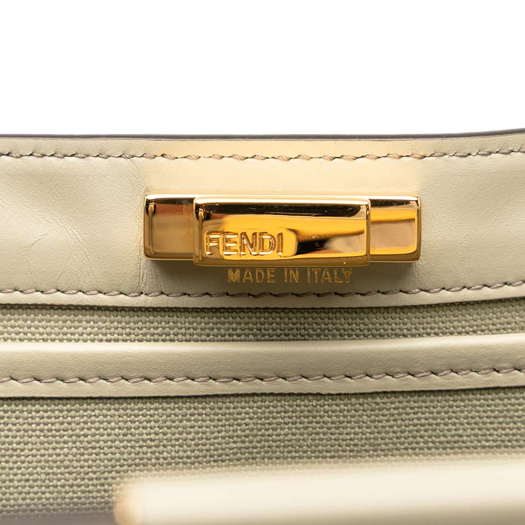 Fendi Zucca Embroidered Canvas Peekaboo X Tote - Side view