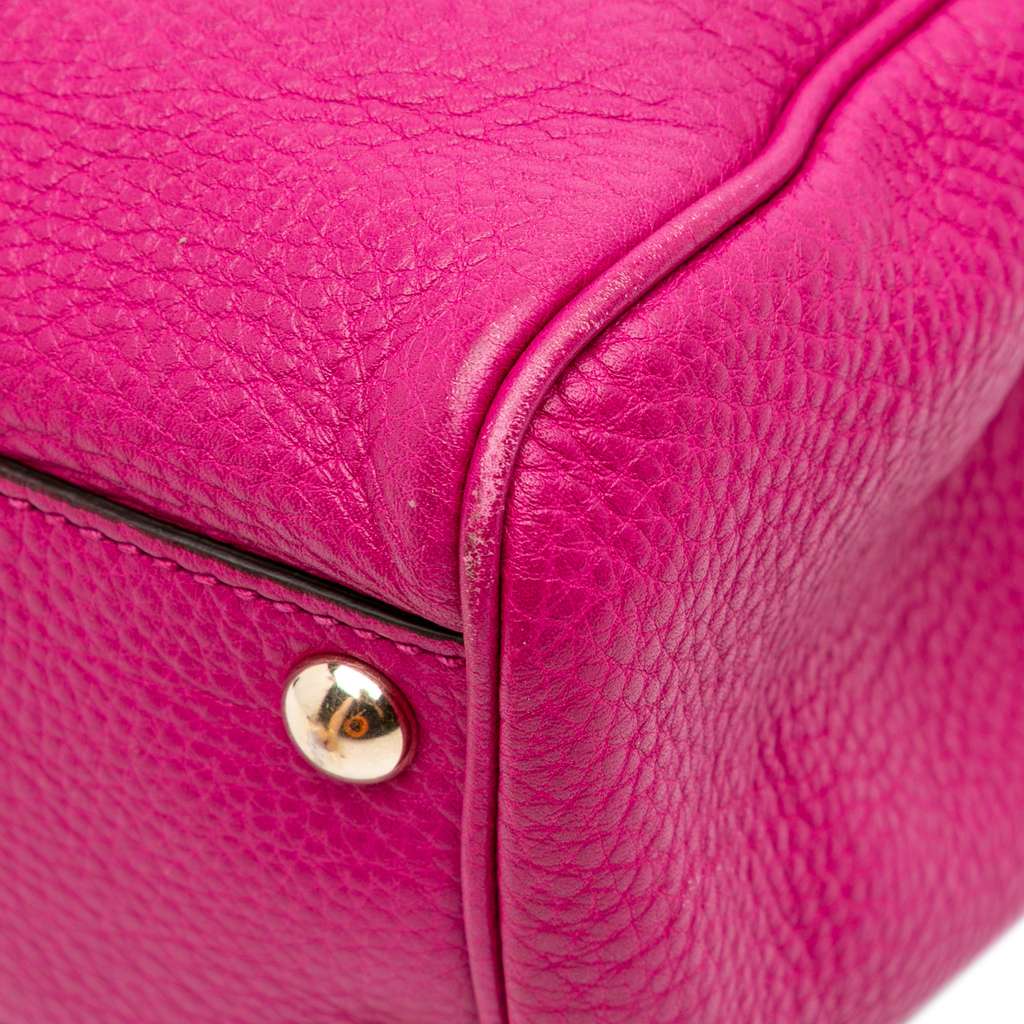 Gucci Small Calfskin Bamboo Shopper Satchel - Image 13