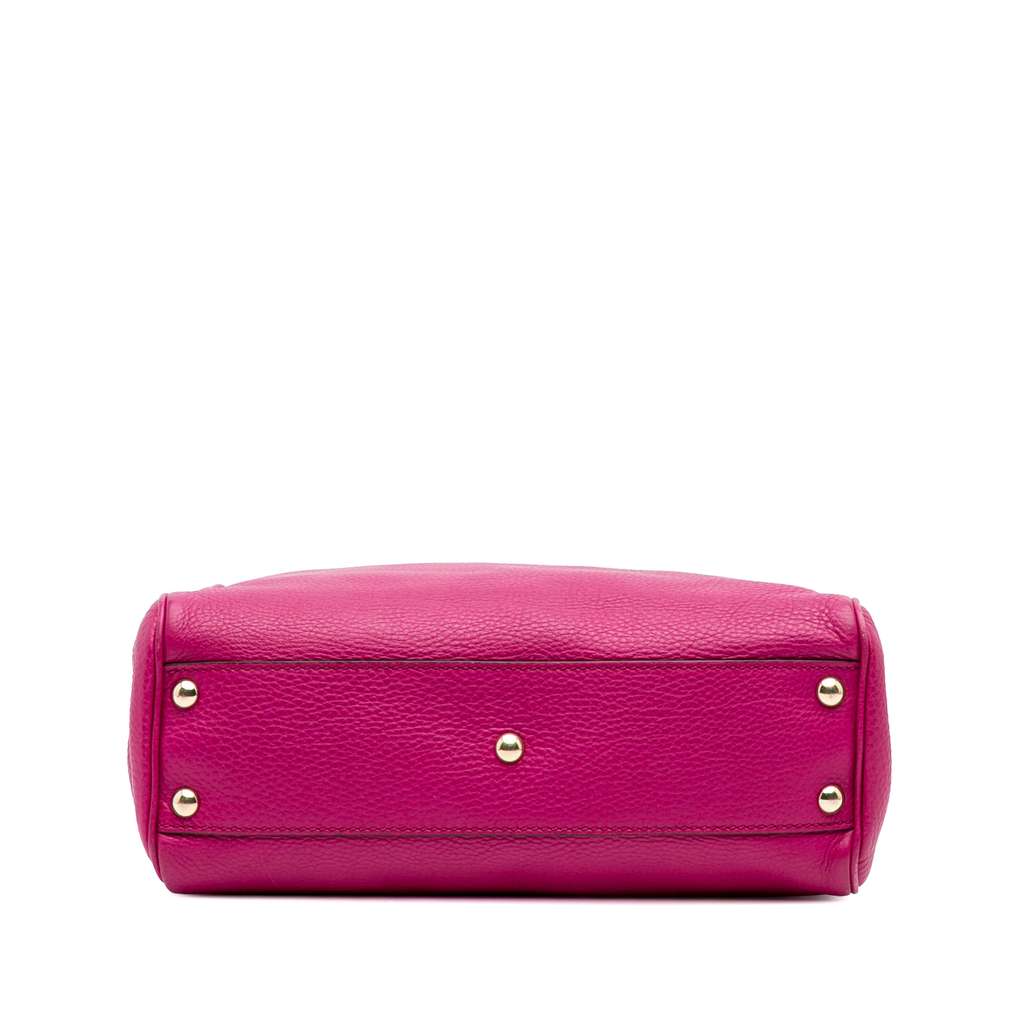 Gucci Small Calfskin Bamboo Shopper Satchel - Image 6