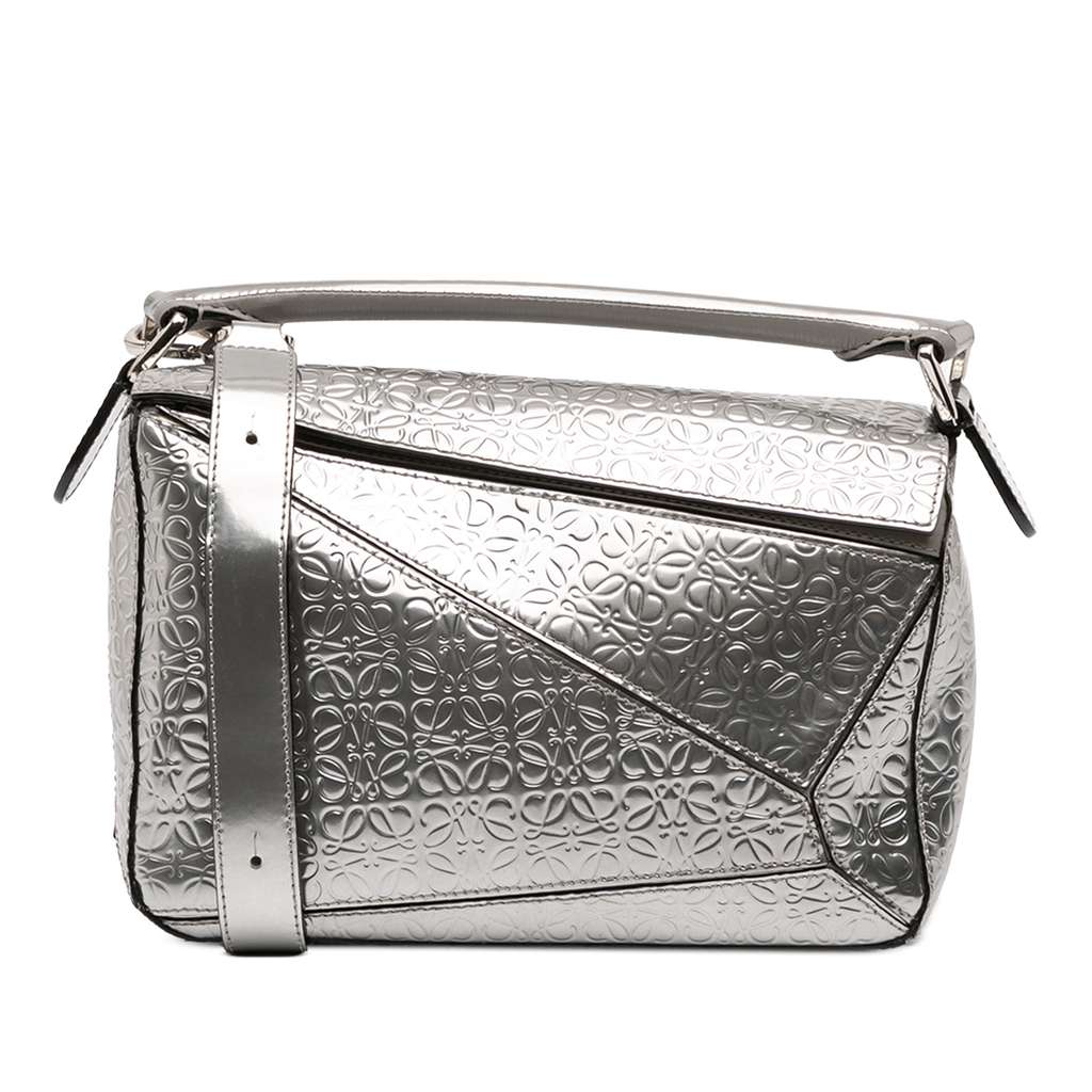 Loewe Small Anagram Embossed Patent Puzzle Satchel