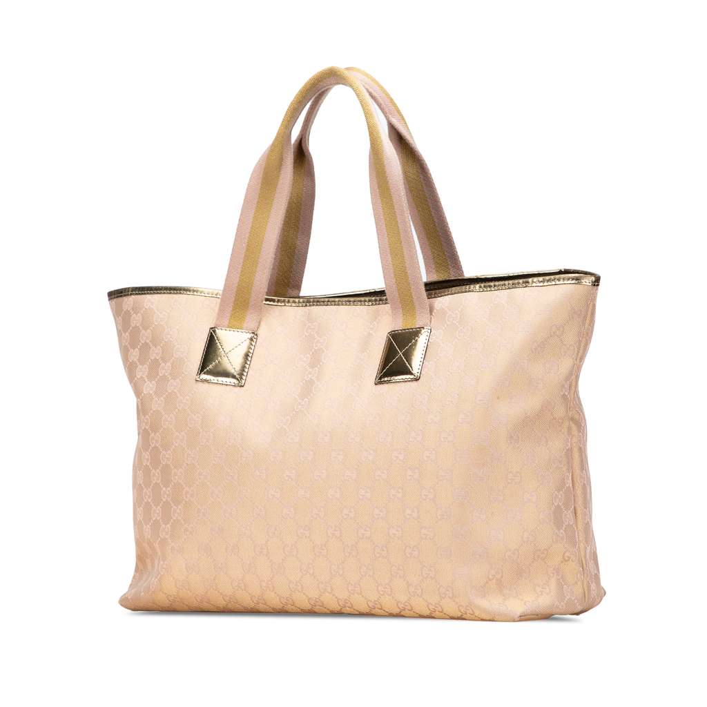 Gucci GG Canvas Web Tote - Back view