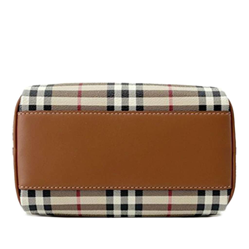 Burberry Mini House Check Coated Canvas Bowling Bag - Image 6