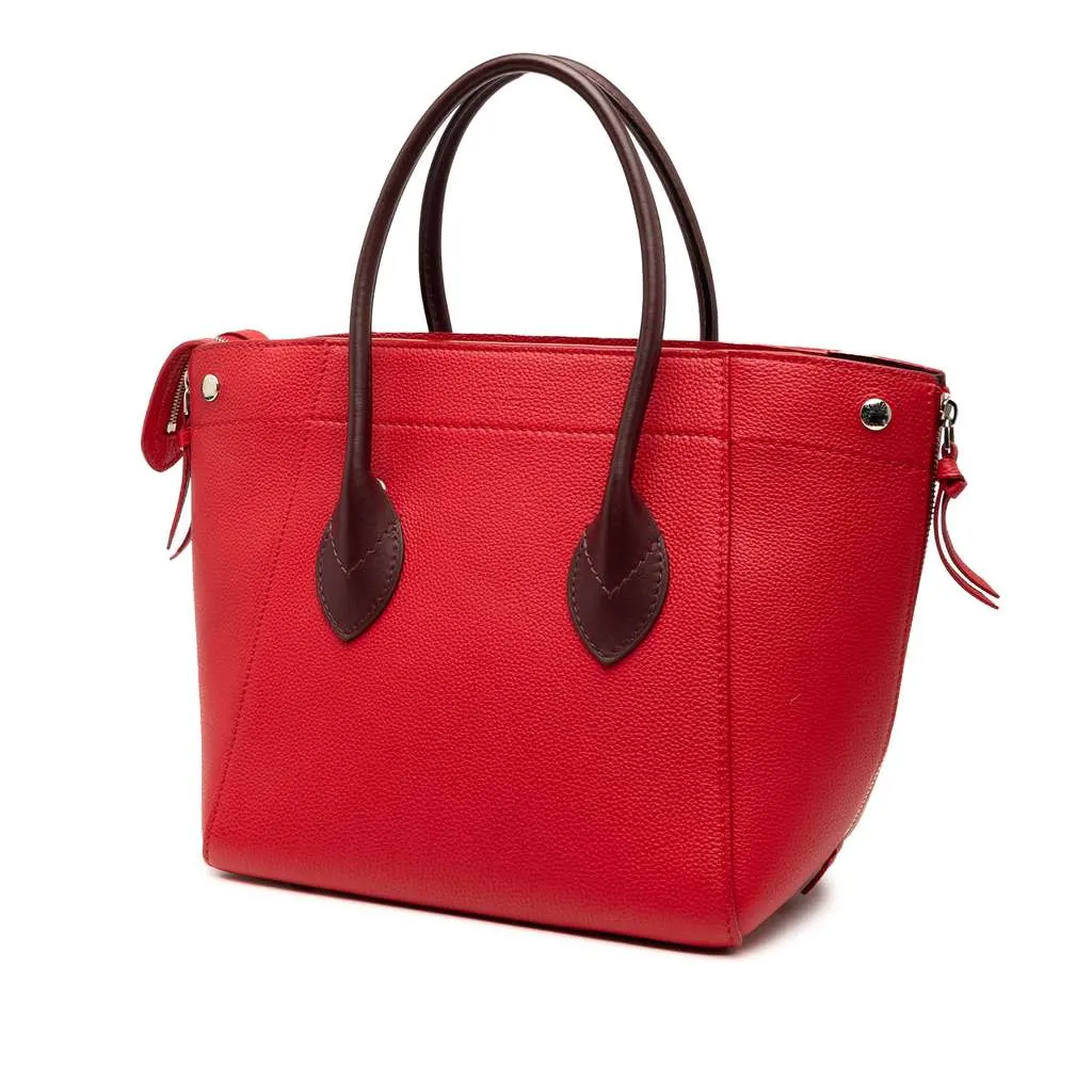 Louis Vuitton Calfskin Freedom Tote Red Leather Good - Back View