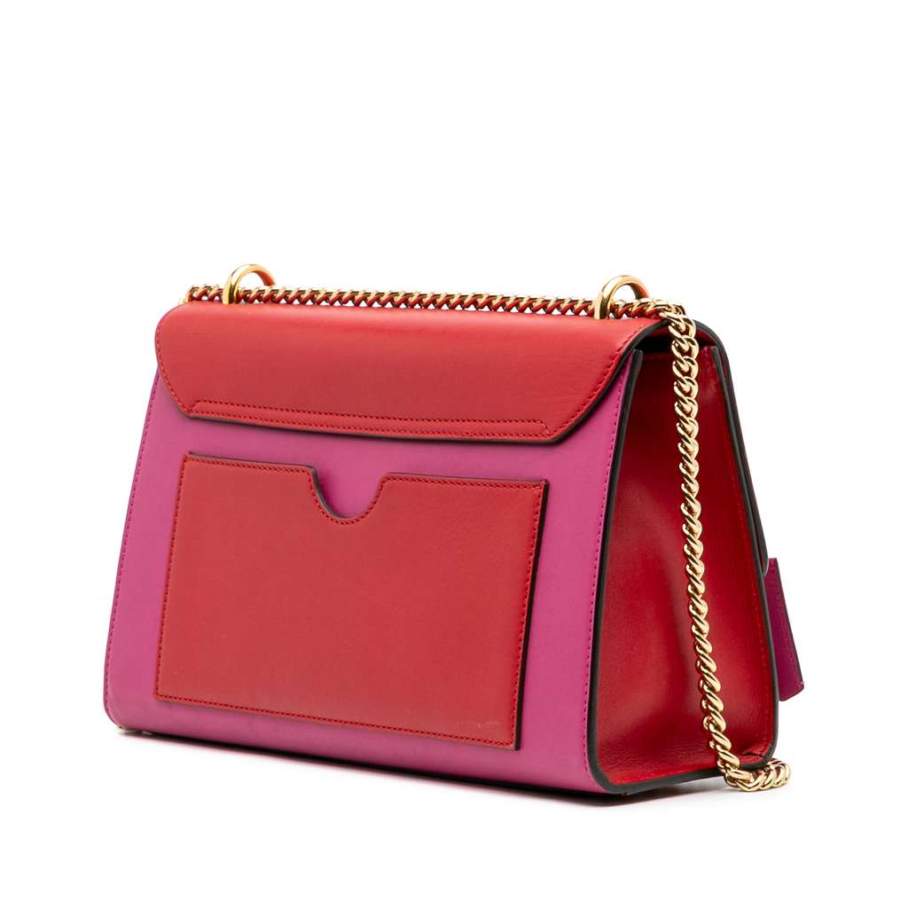 Gucci Medium Bicolor Leather Padlock Shoulder Bag - Back view