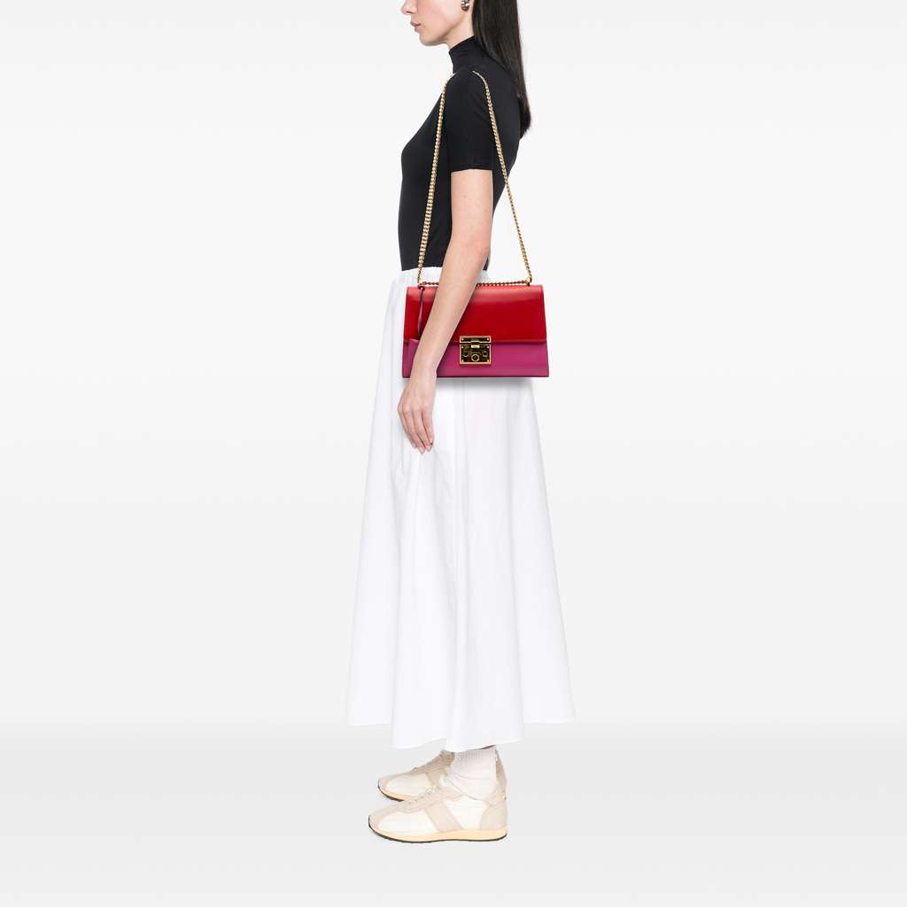 Gucci Medium Bicolor Leather Padlock Shoulder Bag - Image 14