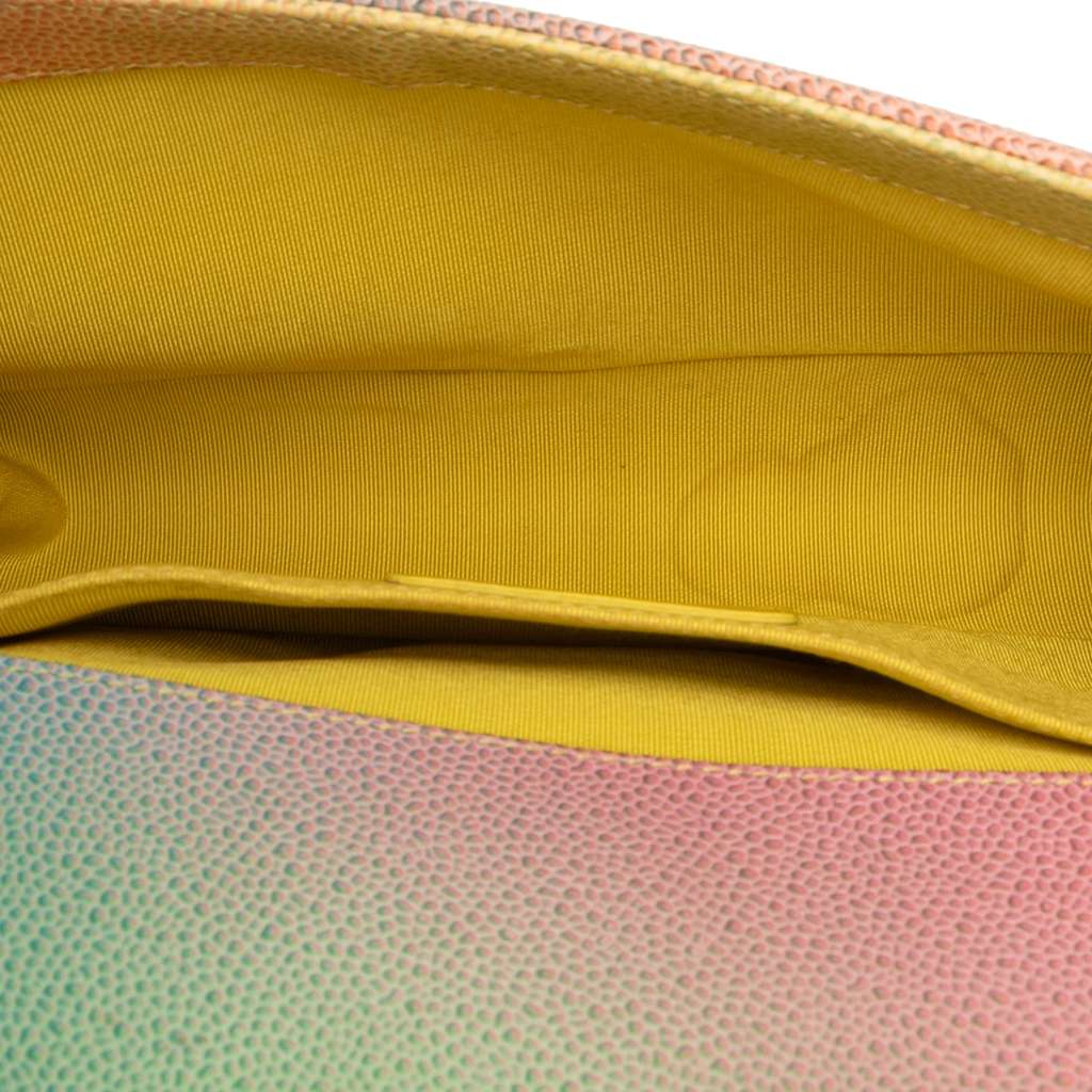 Chanel Old Medium Quilted Caviar Rainbow Boy Flap - 4