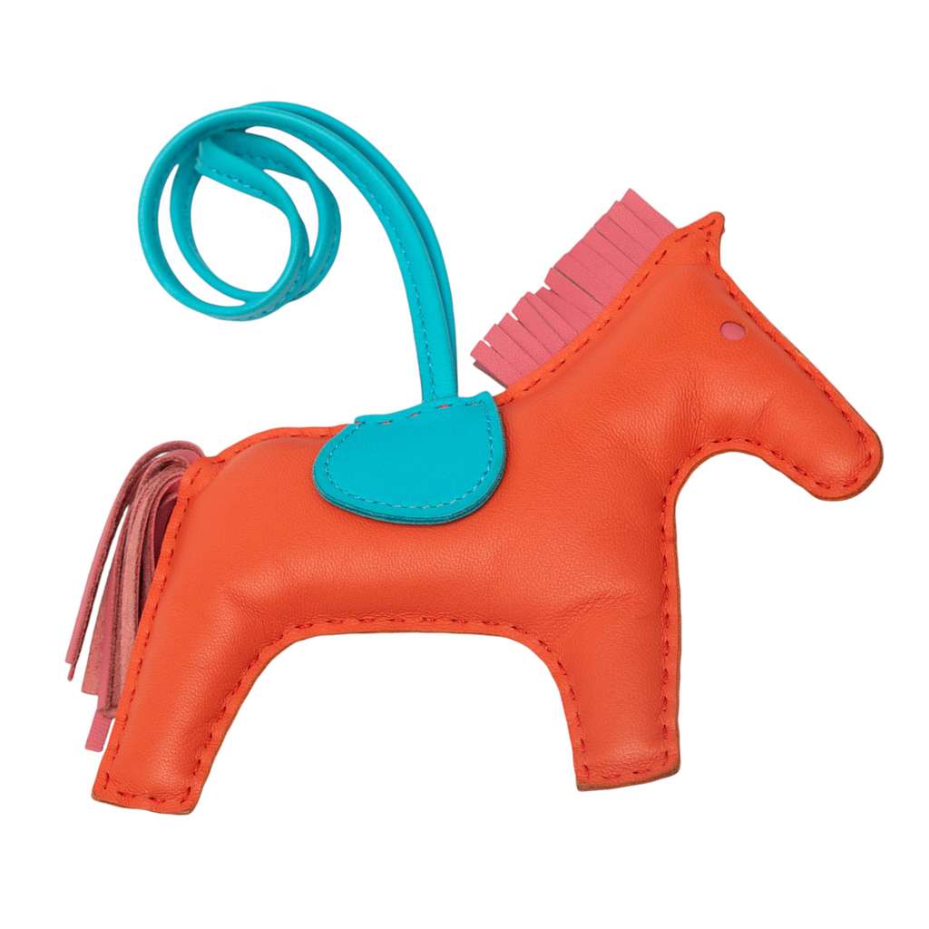 Hermès Milo Lambskin Grigri Rodeo Bag Charm MM - Back view