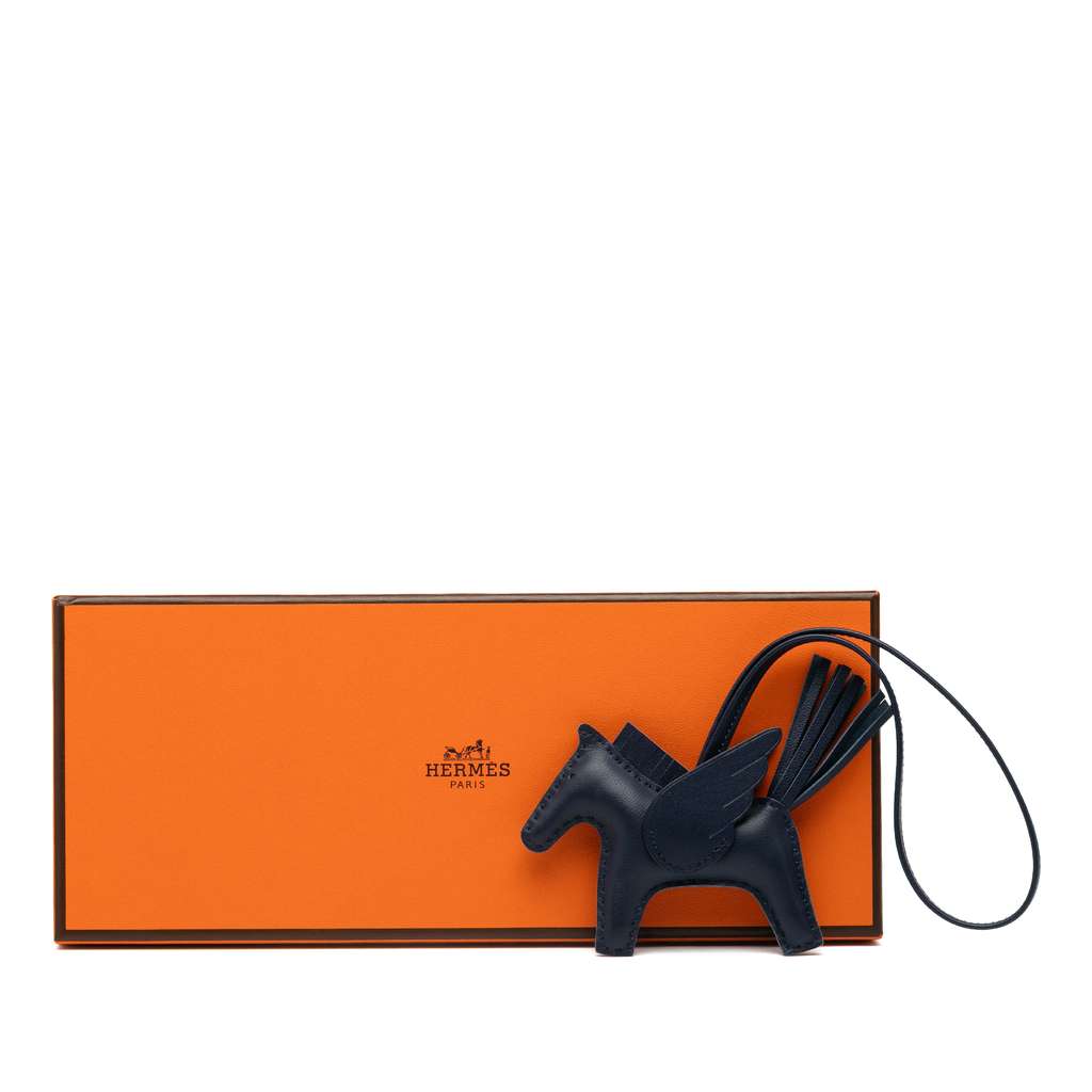 Hermès Milo Lambskin and Swift Grigri Rodeo Pegase Bag Charm PM - Side view