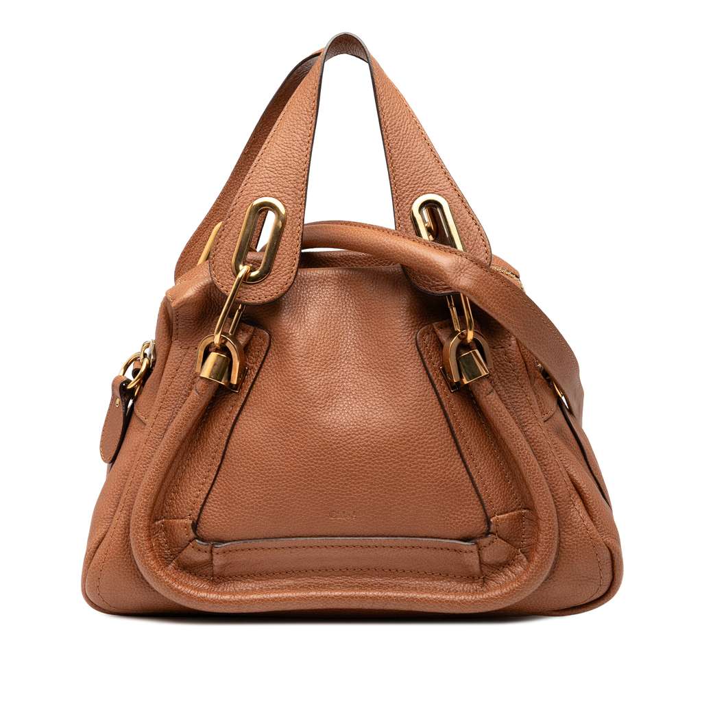 Chloé Small Pebbled Calfskin Paraty Satchel