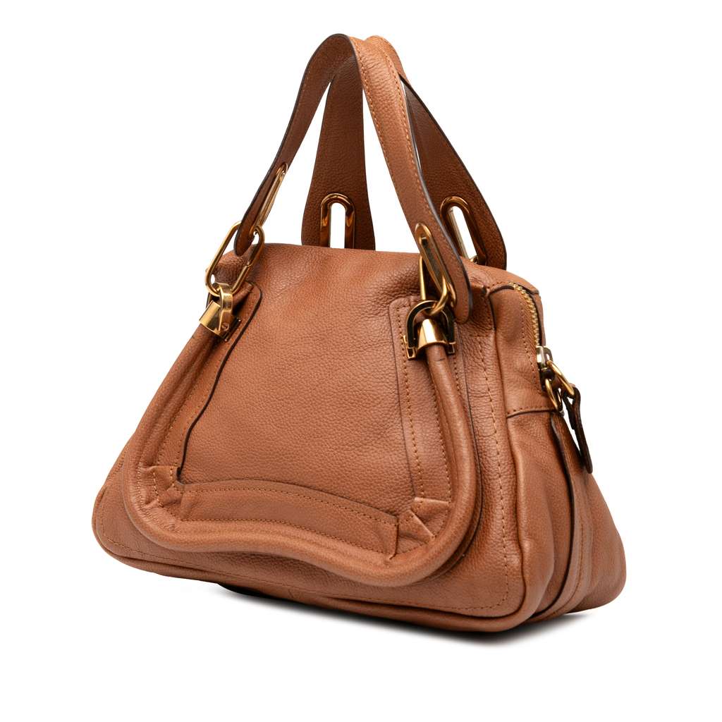 Chloé Small Pebbled Calfskin Paraty Satchel - Back view