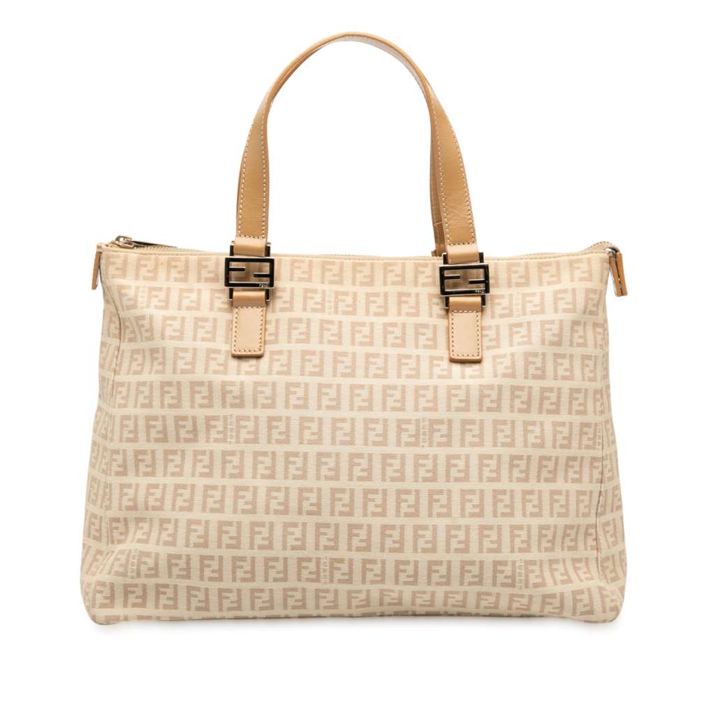 Fendi Zucchino Canvas Tote - Back view