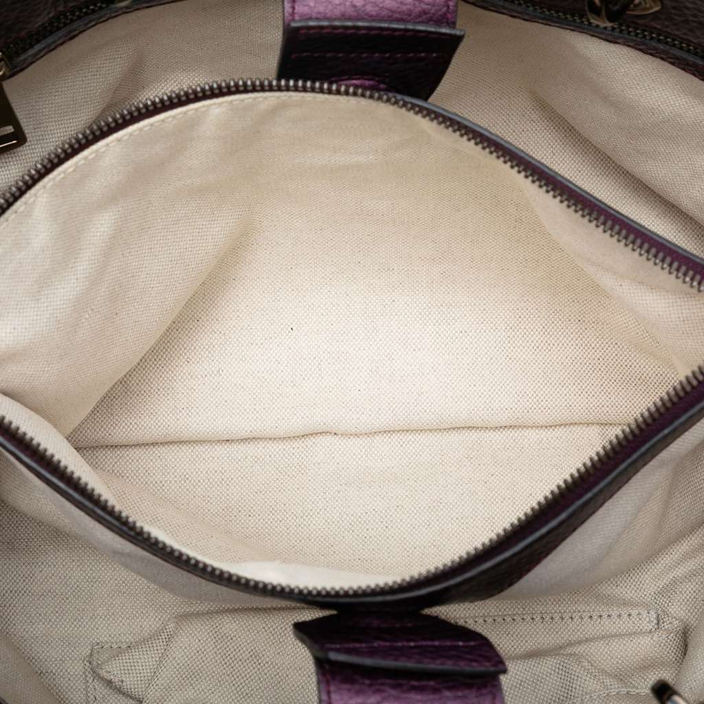 Gucci Medium Calfskin Bamboo Shopper Satchel - 4