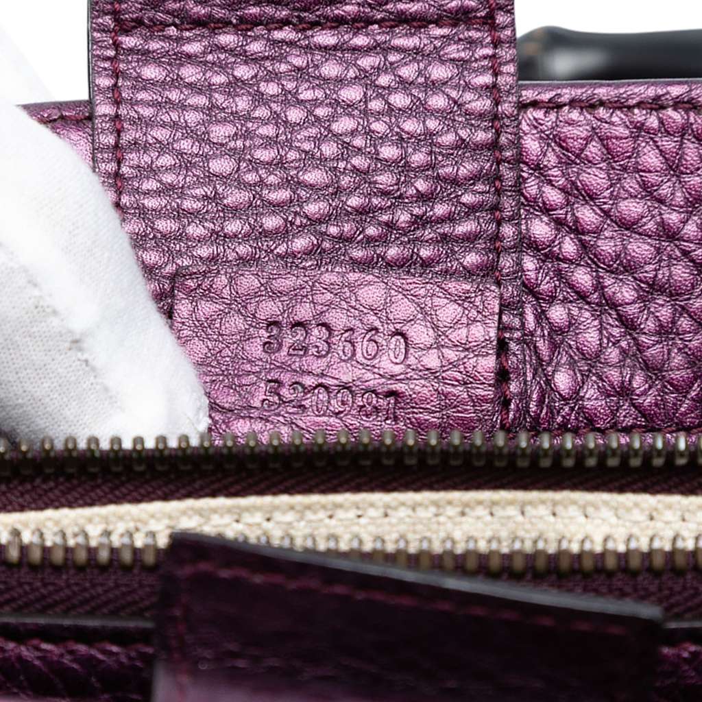 Gucci Medium Calfskin Bamboo Shopper Satchel - Detail 1