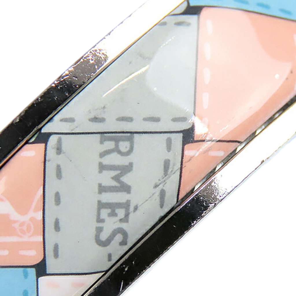 Hermès Narrow Enamel Bolduc Au Carre Charniere Bracelet PM - Side view