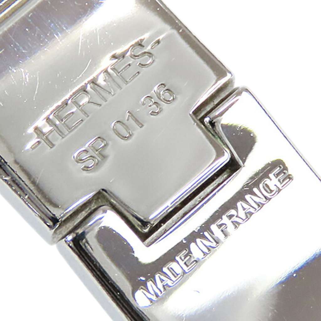 Hermès Narrow Enamel Bolduc Au Carre Charniere Bracelet PM - Detail 2