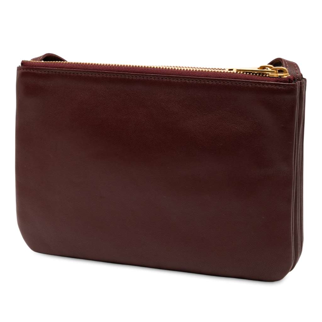 Celine Small Lambskin Trio Crossbody - Back view