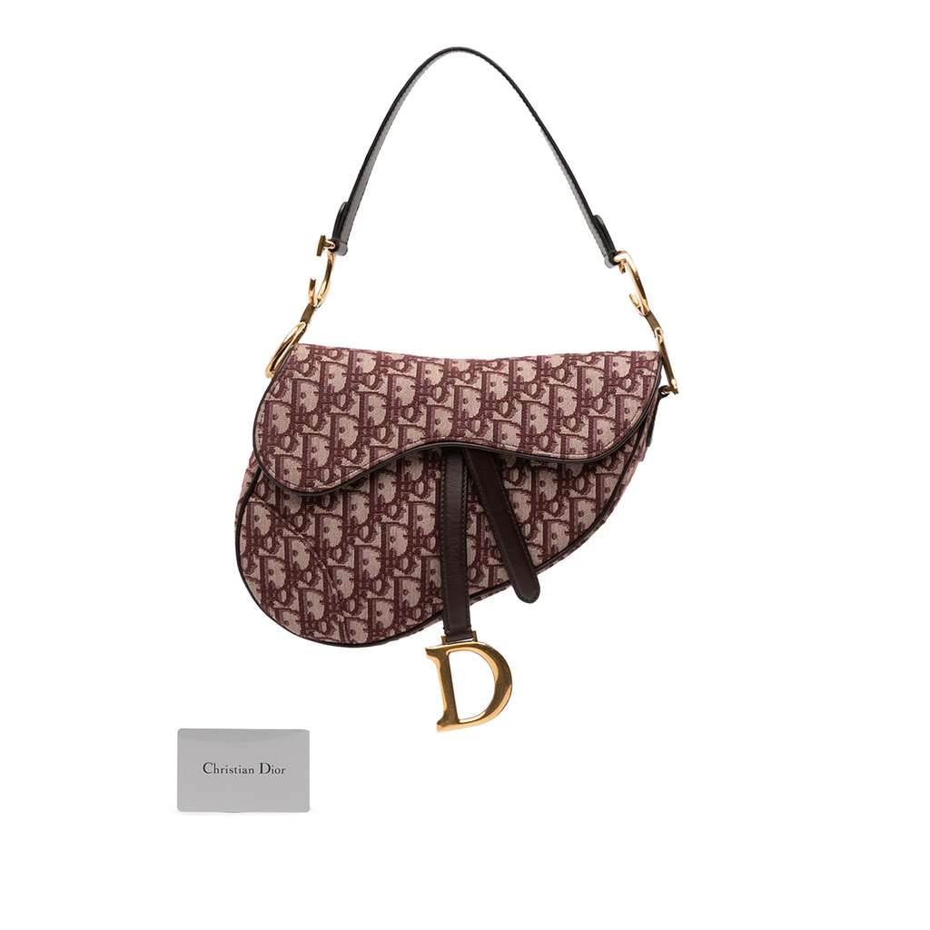 Dior Oblique Canvas Saddle Bag - Image 13
