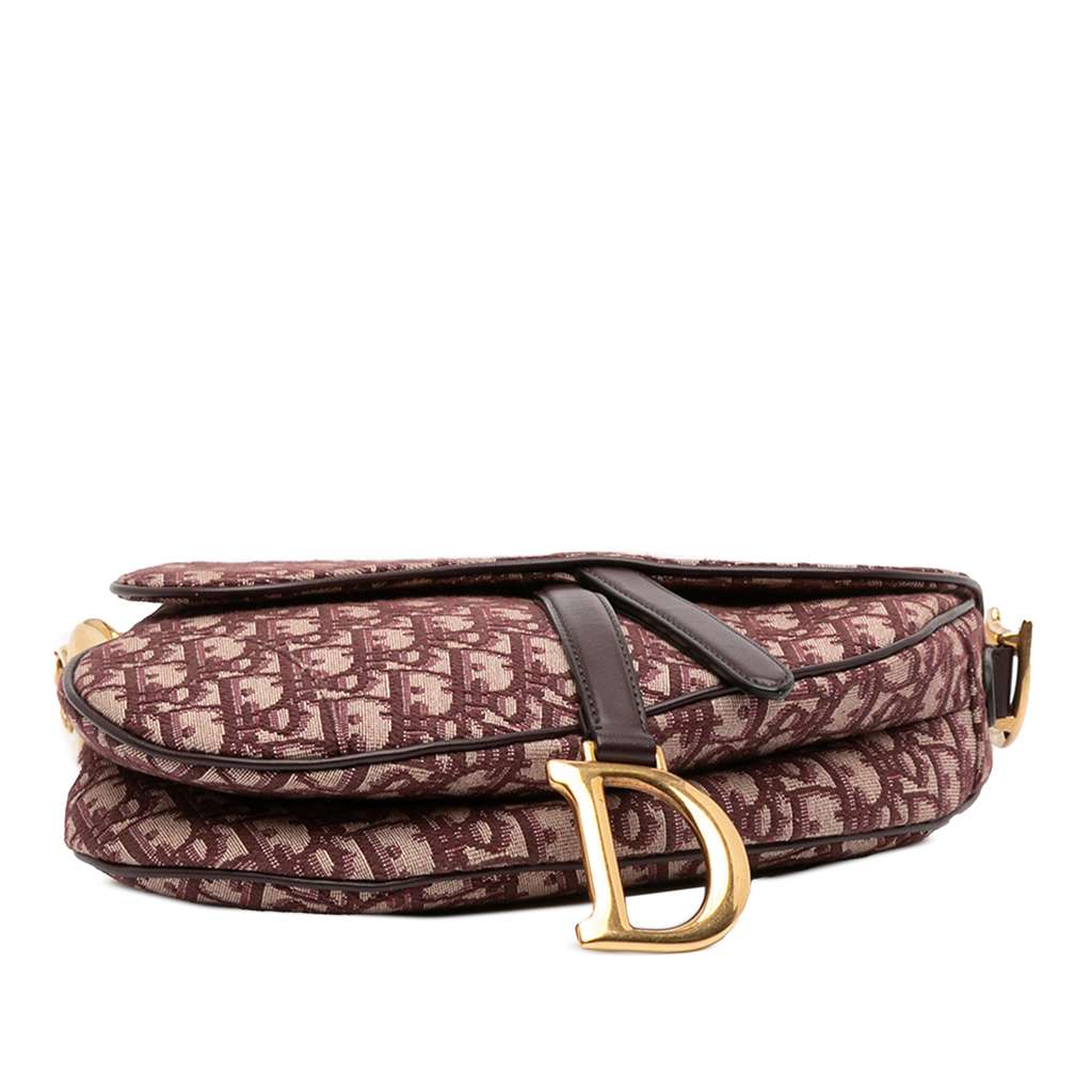 Dior Oblique Canvas Saddle Bag - Image 6