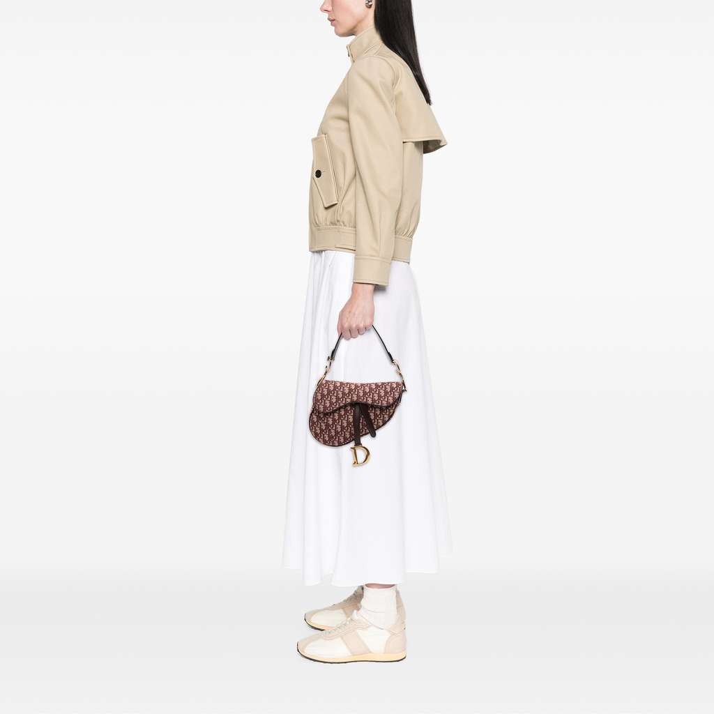 Dior Oblique Canvas Saddle Bag - Image 12