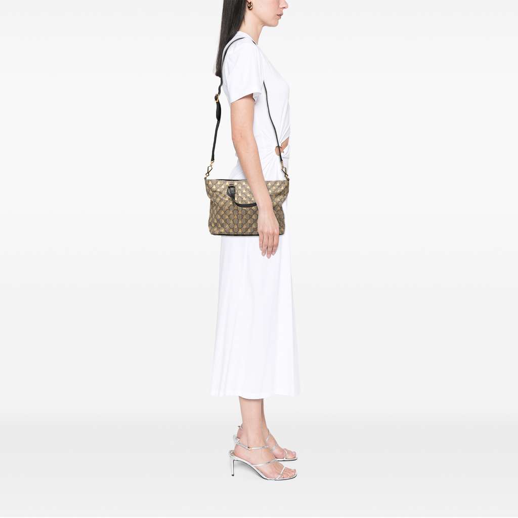 Gucci Small GG Supreme Bees Soft Tote - Detail 2