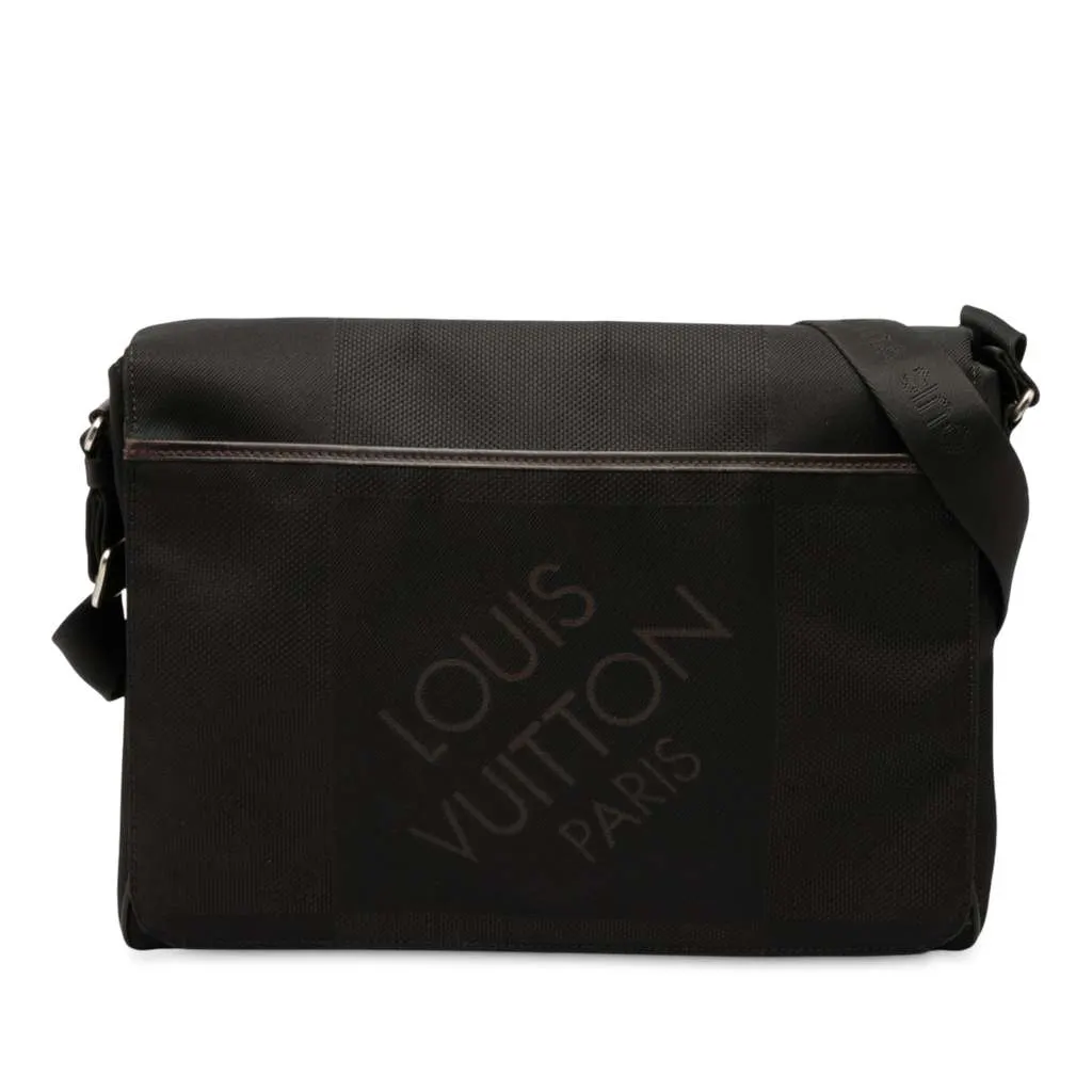 Louis Vuitton Damier Geant Messenger Bag Black Canvas Very good - Front View