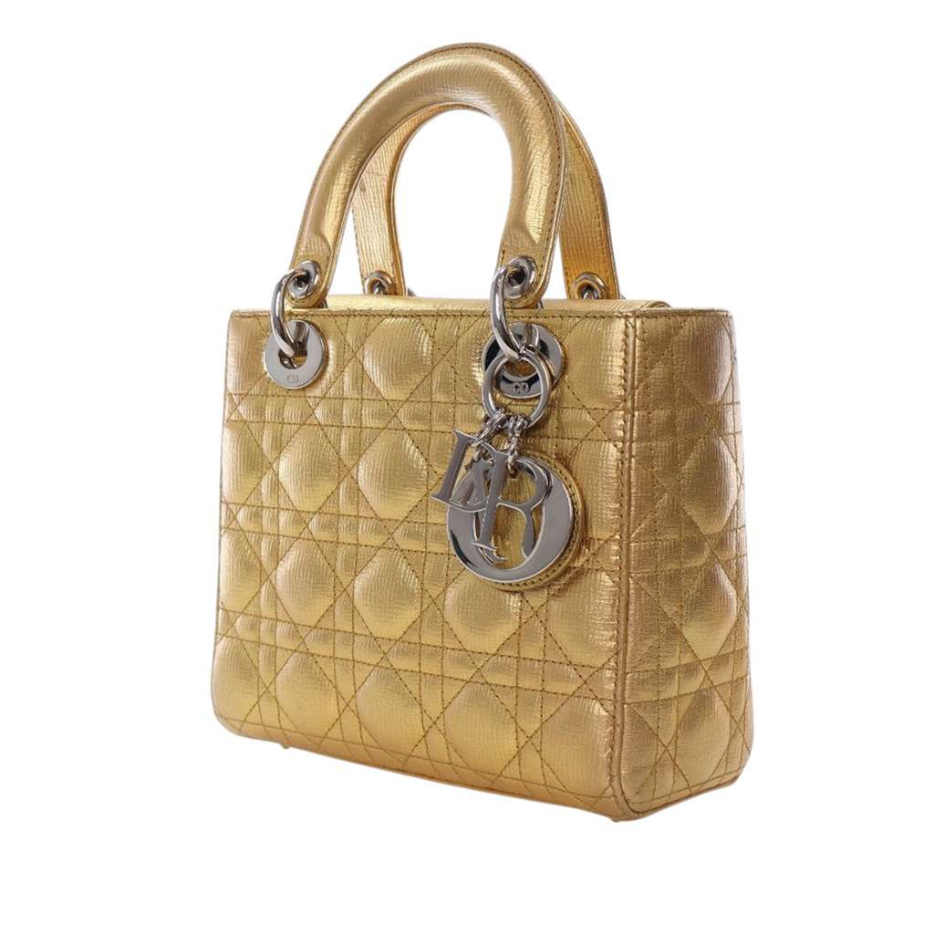 Dior Small Metallic Grained Calfskin Cannage My ABCDior Lady Dior - Back view