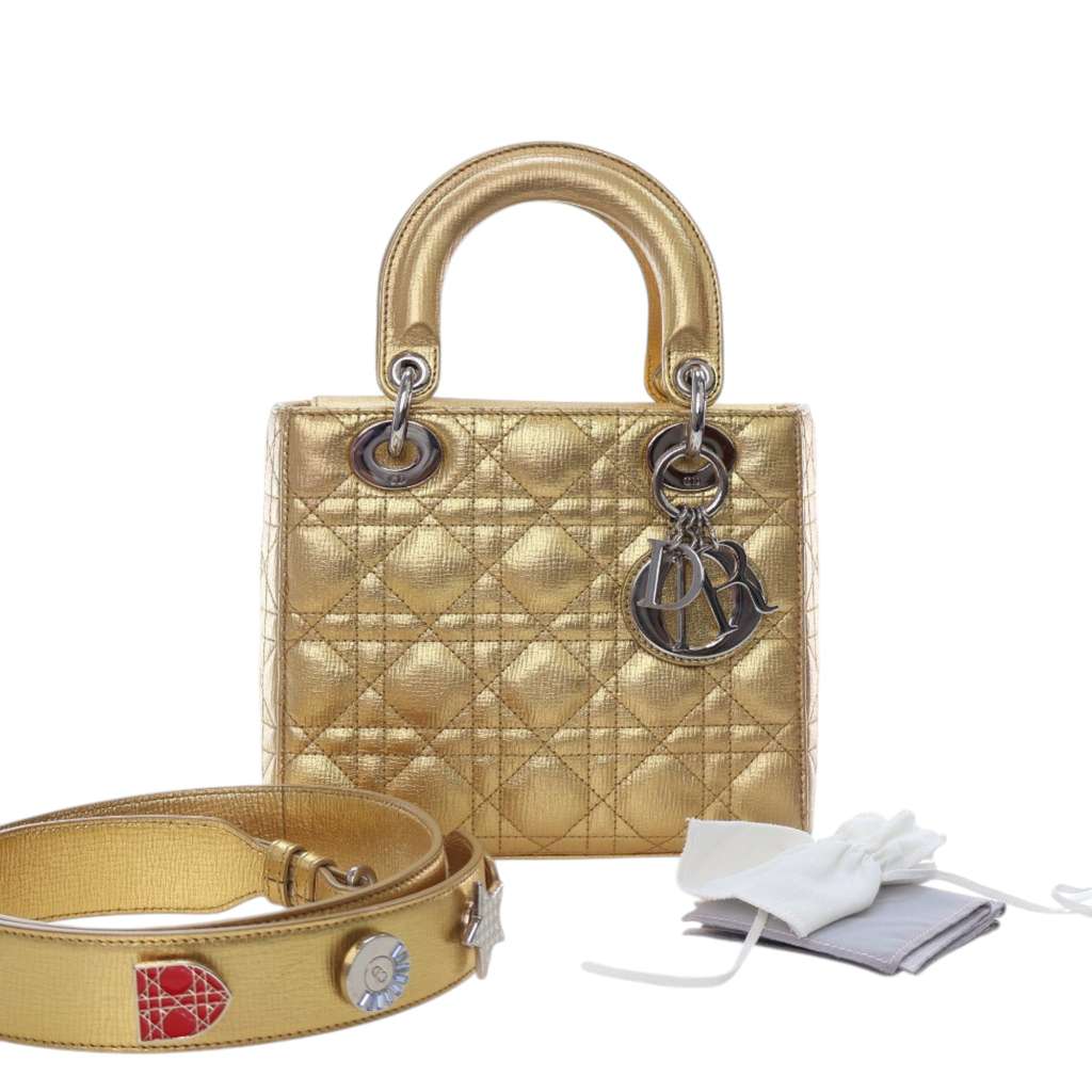 Dior Small Metallic Grained Calfskin Cannage My ABCDior Lady Dior - Image 17