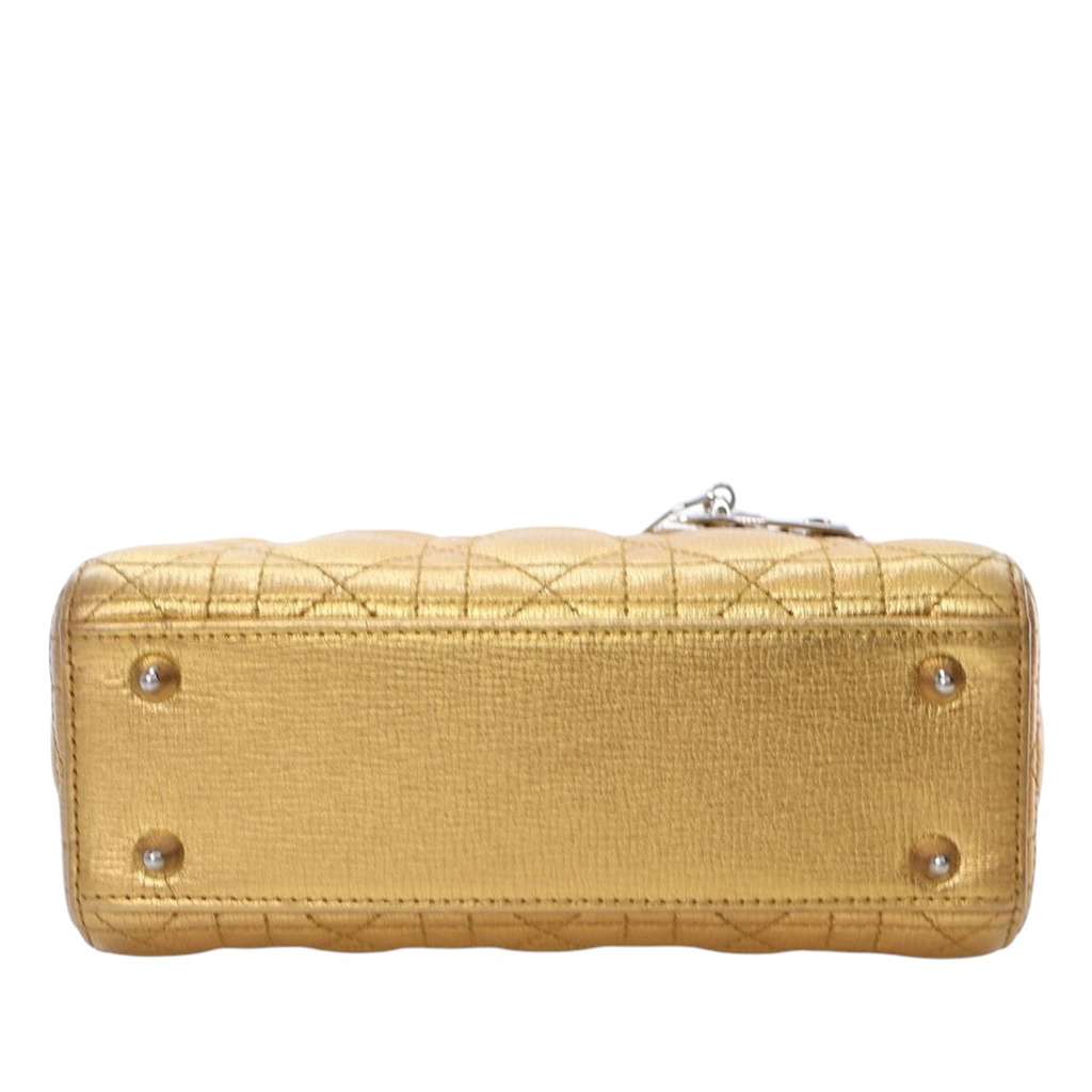 Dior Small Metallic Grained Calfskin Cannage My ABCDior Lady Dior - Side view