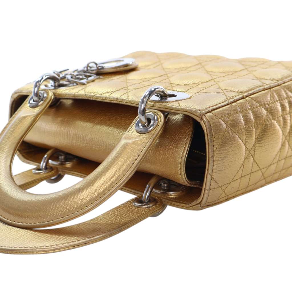 Dior Small Metallic Grained Calfskin Cannage My ABCDior Lady Dior - Detail 2