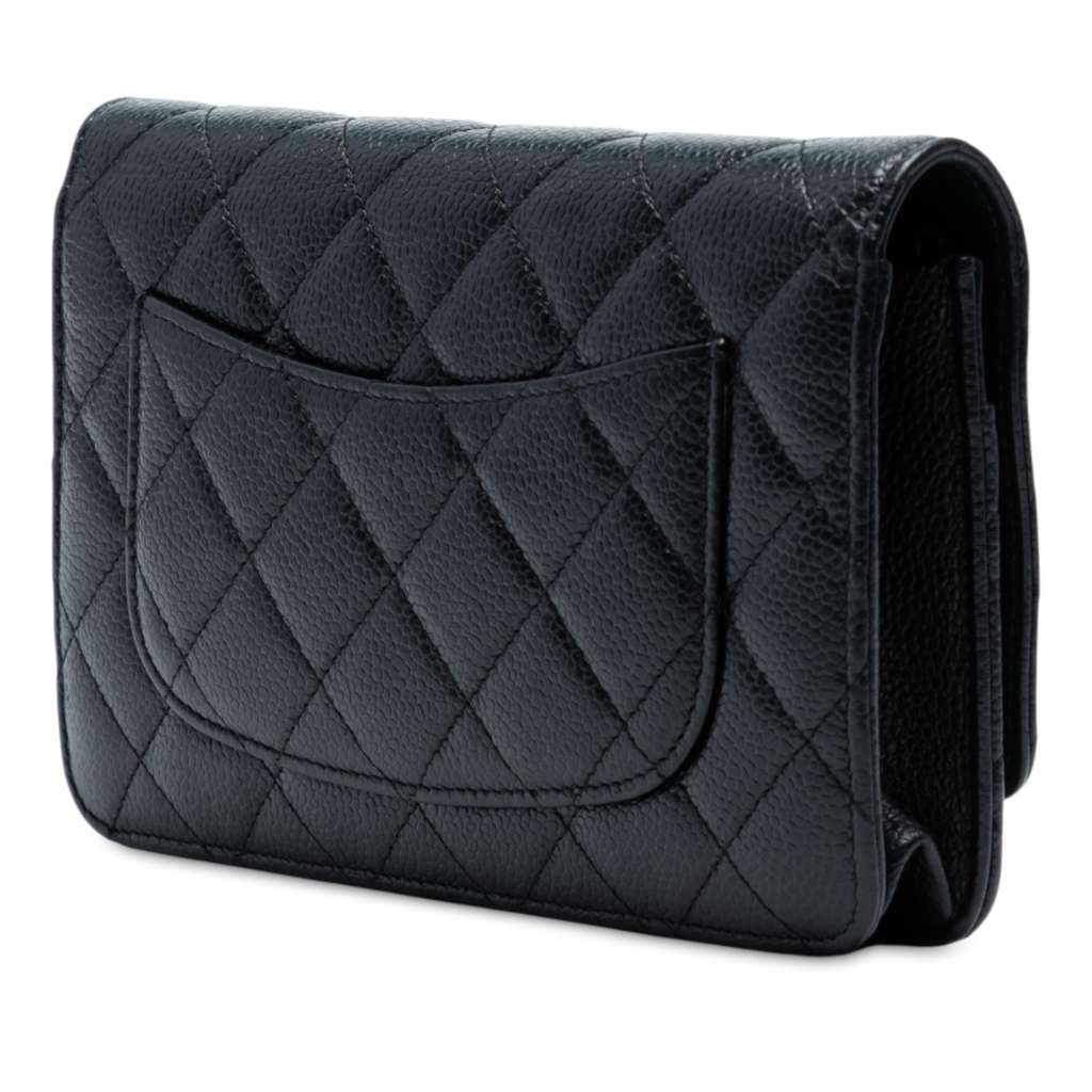 Chanel CC Quilted Caviar Wallet on Chain - 2