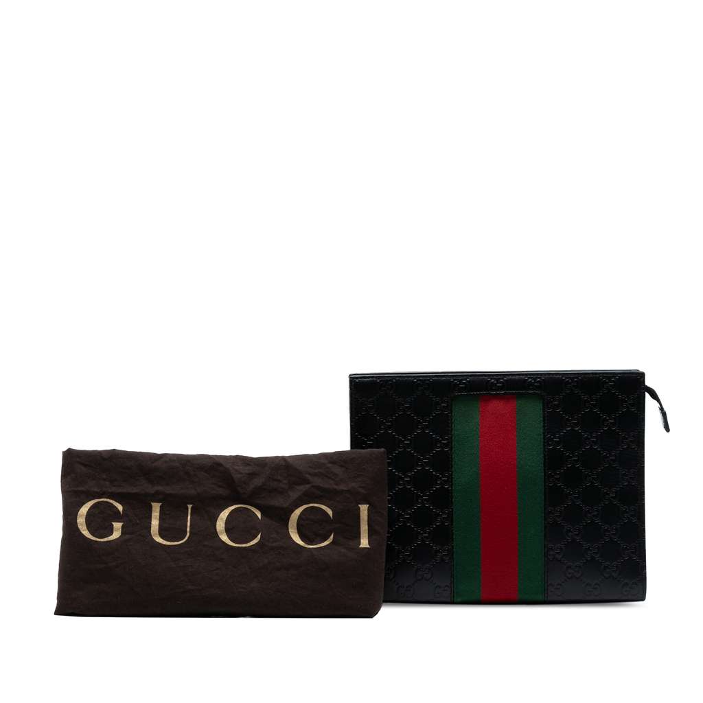 Gucci Guccissima Web Clutch - Image 10