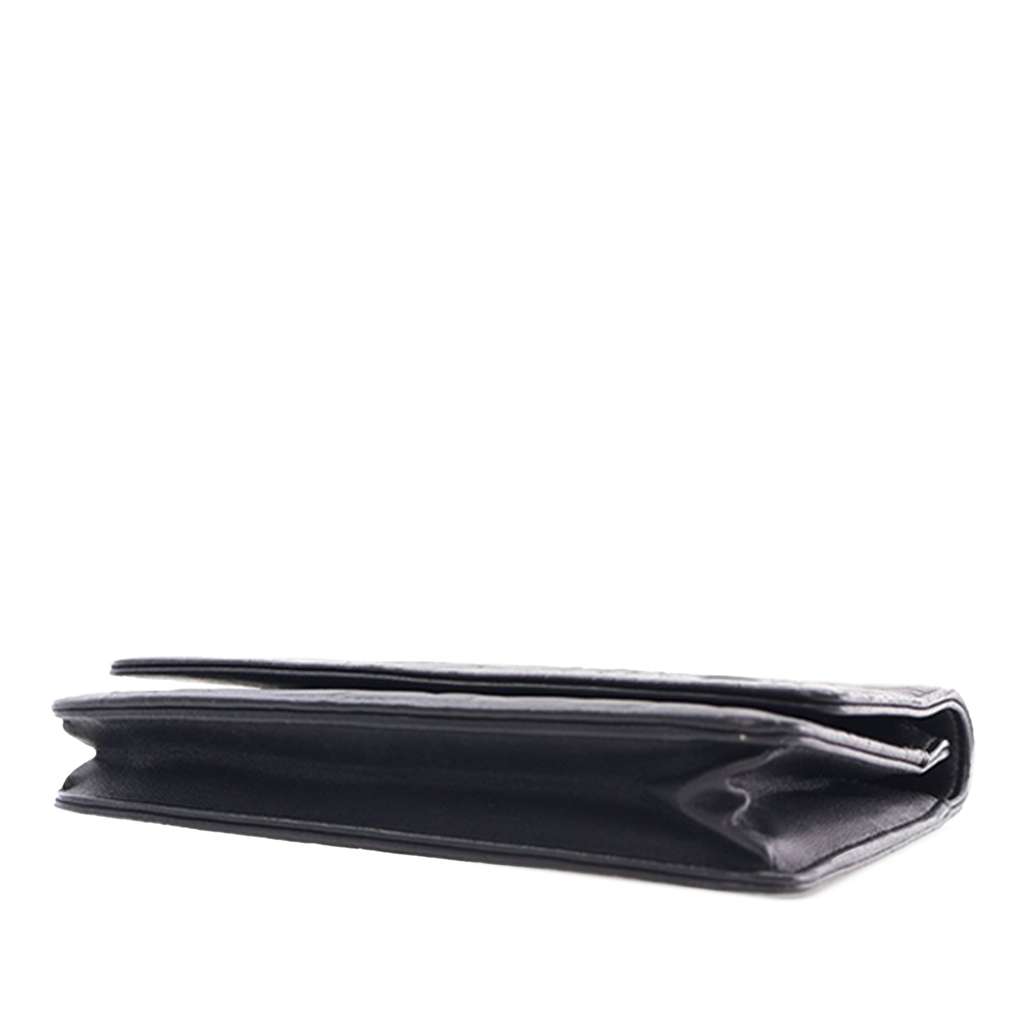 Chanel CC Embossed Lambskin Camellia Wallet On Chain - Detail 2