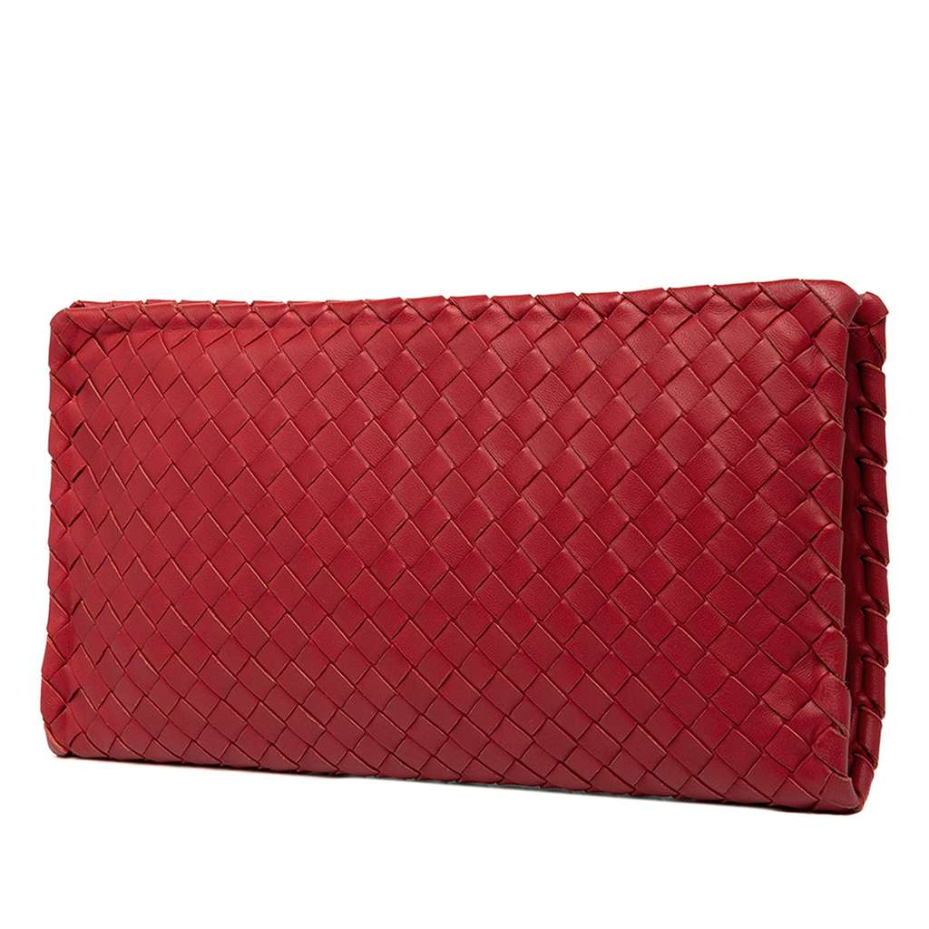 Bottega Veneta Nappa Intrecciato Turn Lock Clutch - Back view