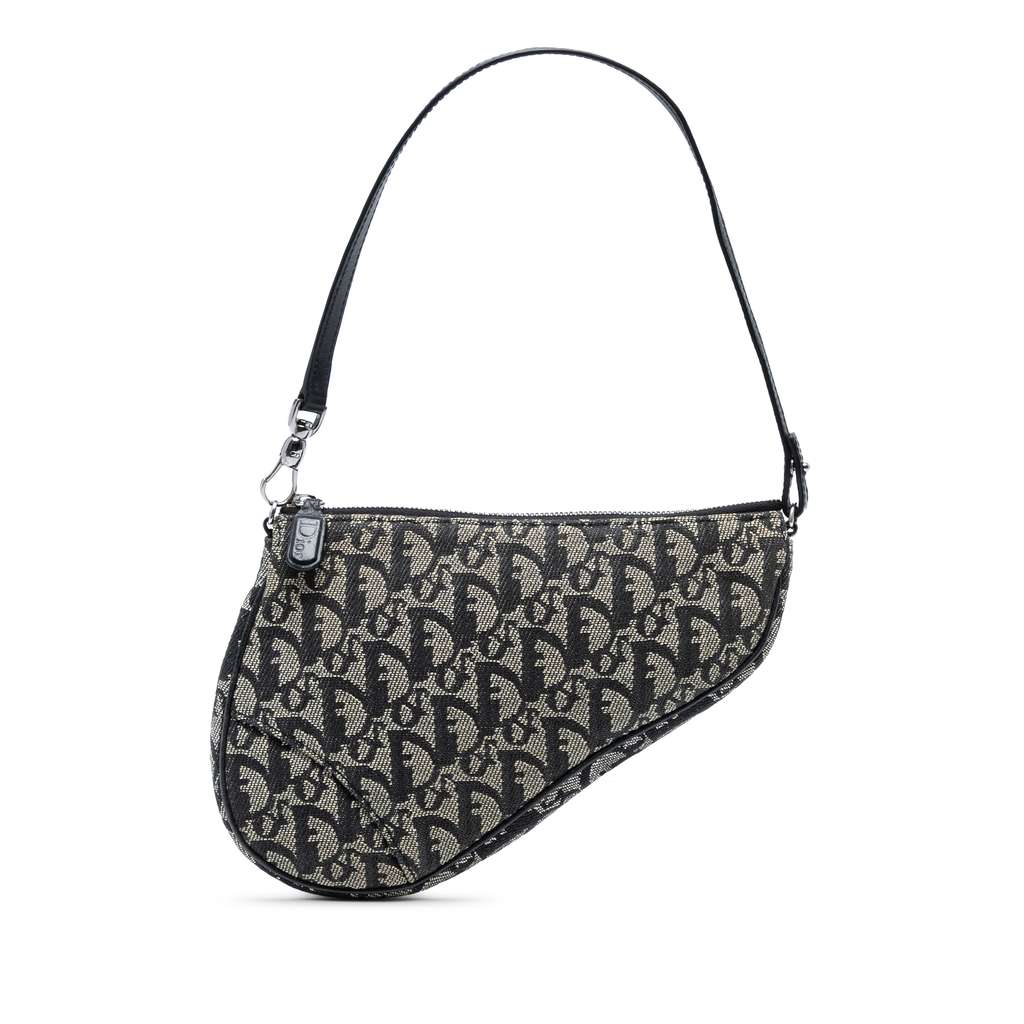 Dior Mini Diorissimo Canvas Saddle Pochette