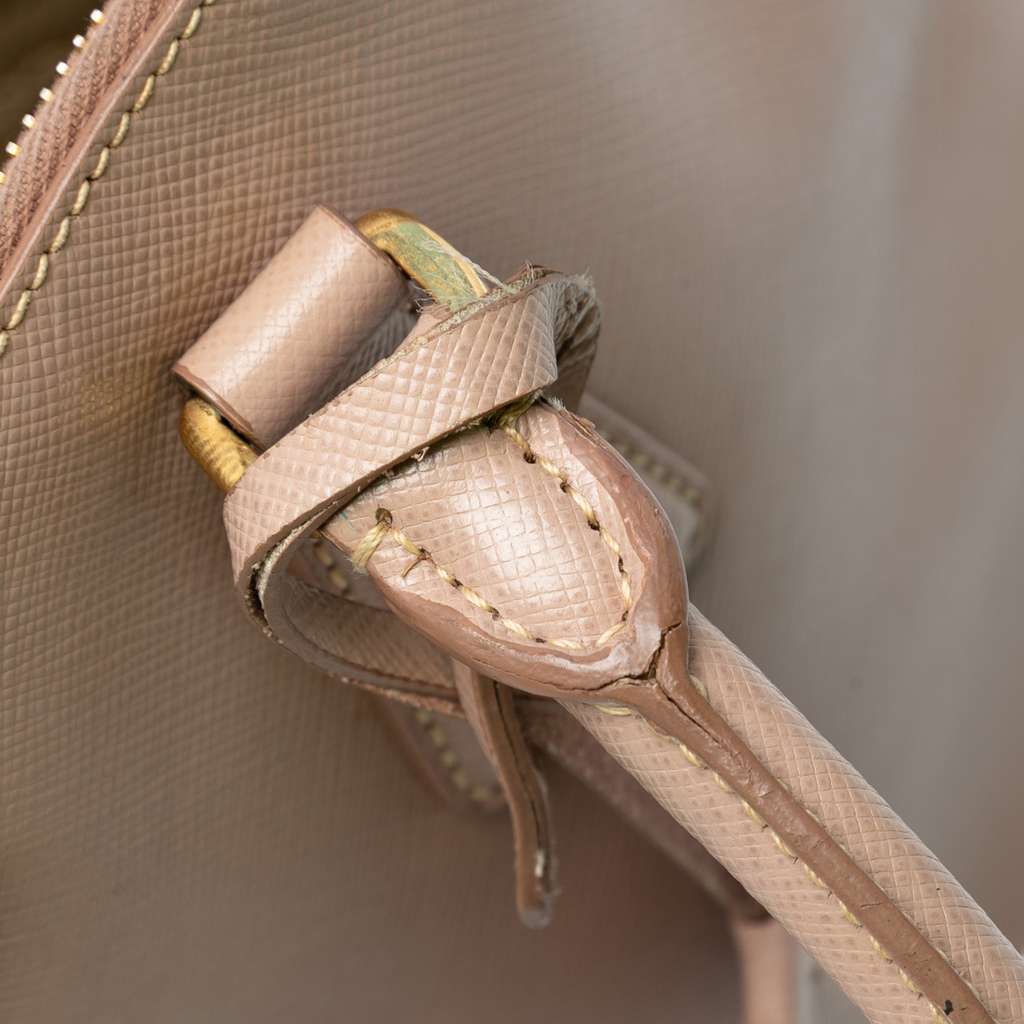 Prada Small Saffiano Lux Galleria Double Zip Satchel - Detail 2