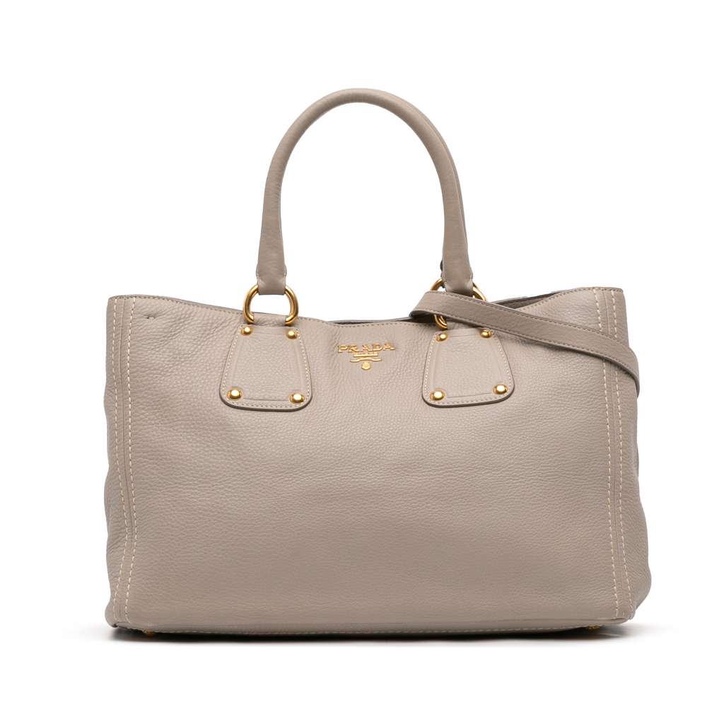 Prada Vitello Daino Open Convertible Tote