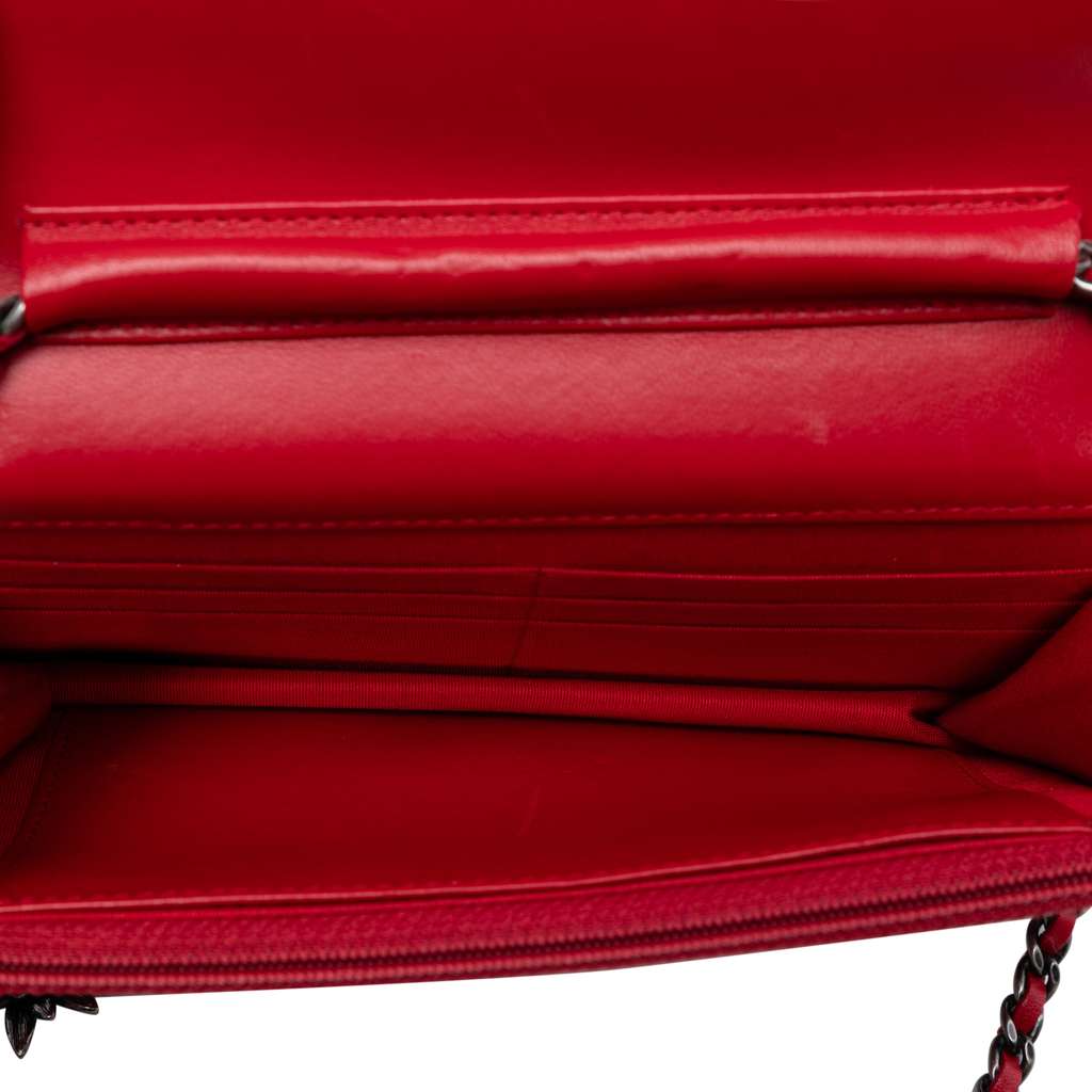 Chanel CC Quilted Tweed Wallet On Chain - 4