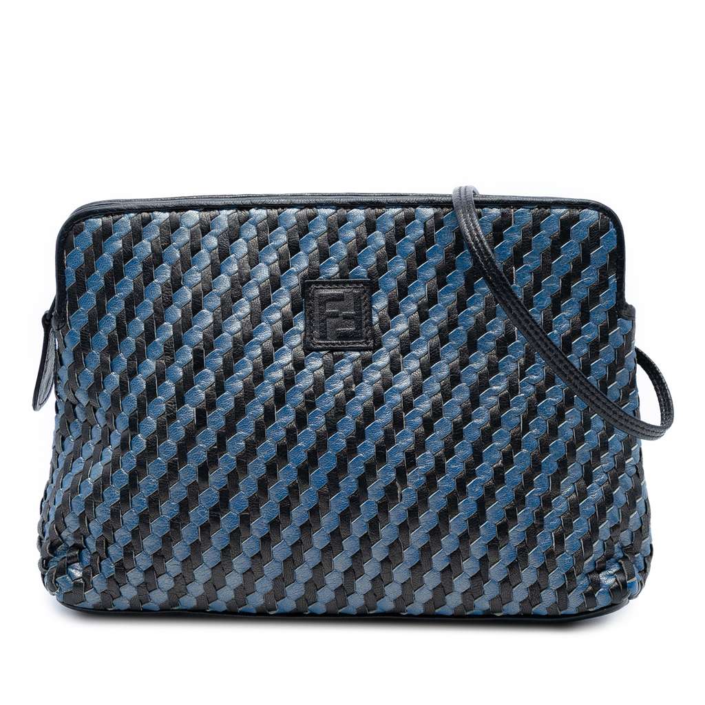 Fendi Woven Leather FF Crossbody