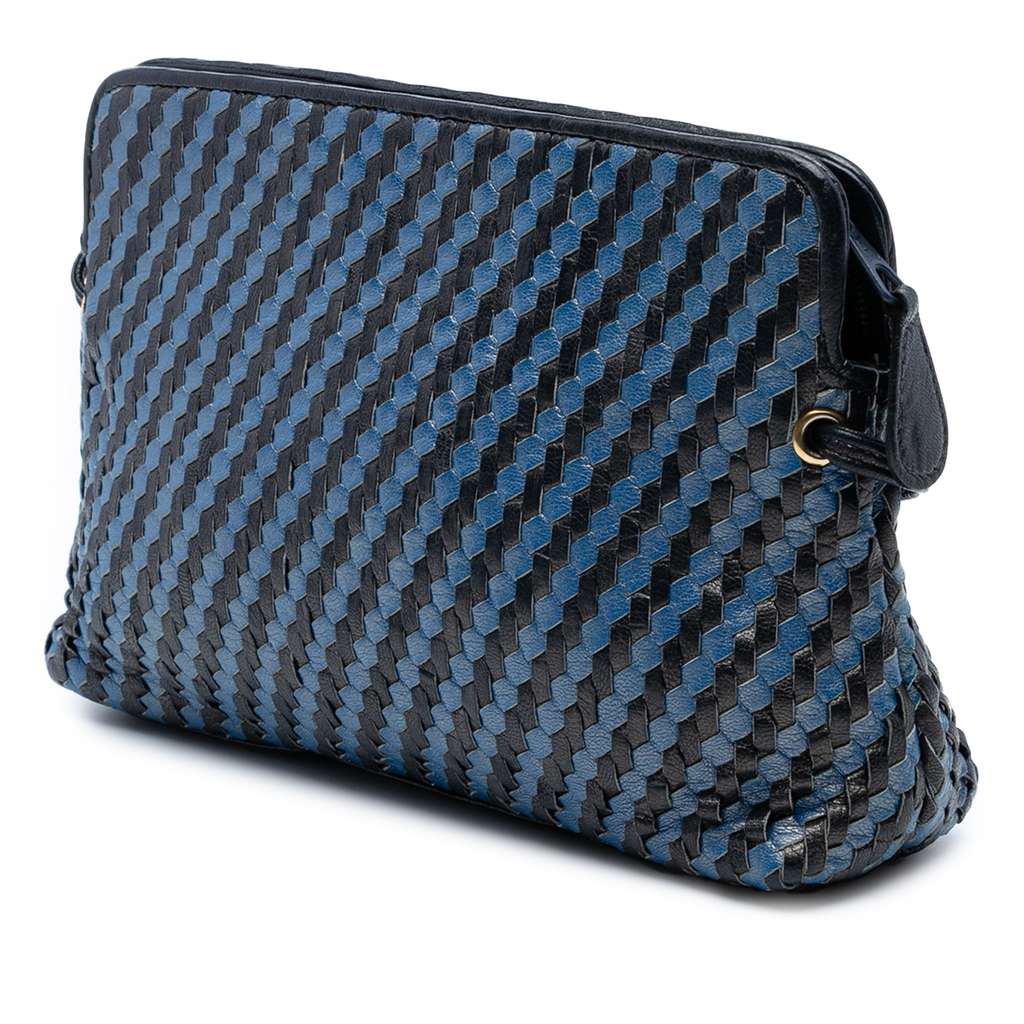 Fendi Woven Leather FF Crossbody - Back view